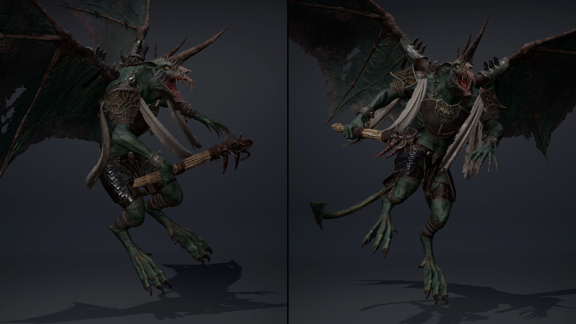 Ashen Barbarian ArmWing Low-poly 3D model_6