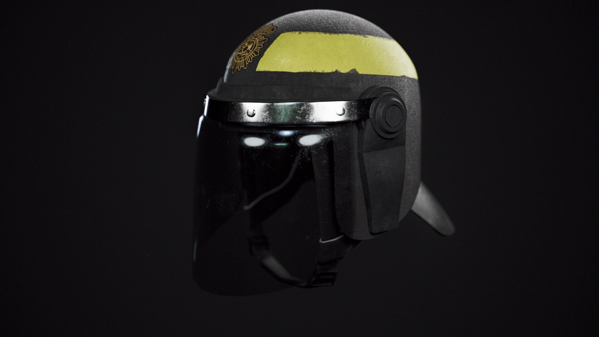 Schuberth P100N Riot Helmet 3D for GTA V and FiveM Low-poly 3D model_7