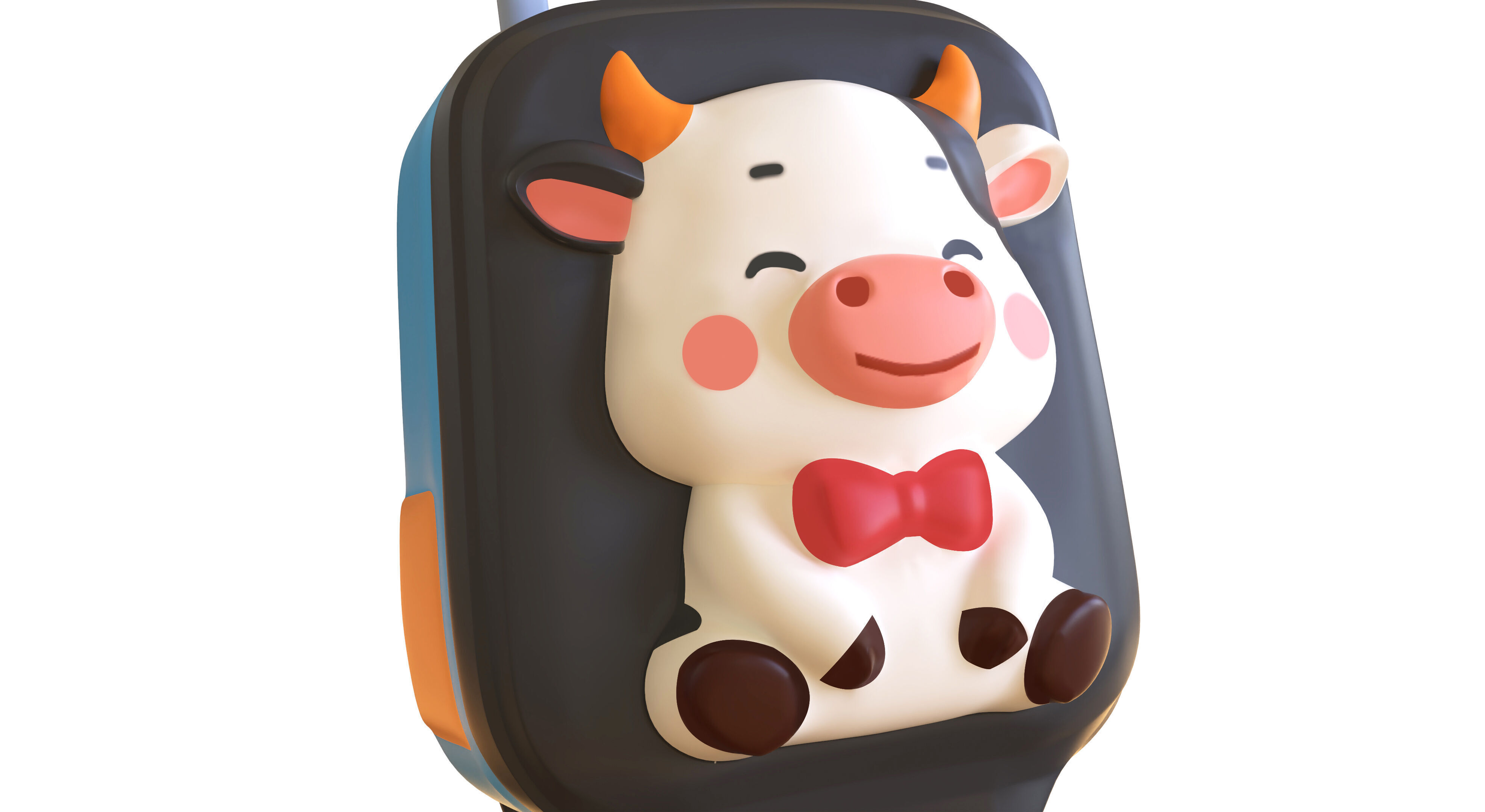 Low Poly - Suitcase Cow  Low-poly 3D model_5