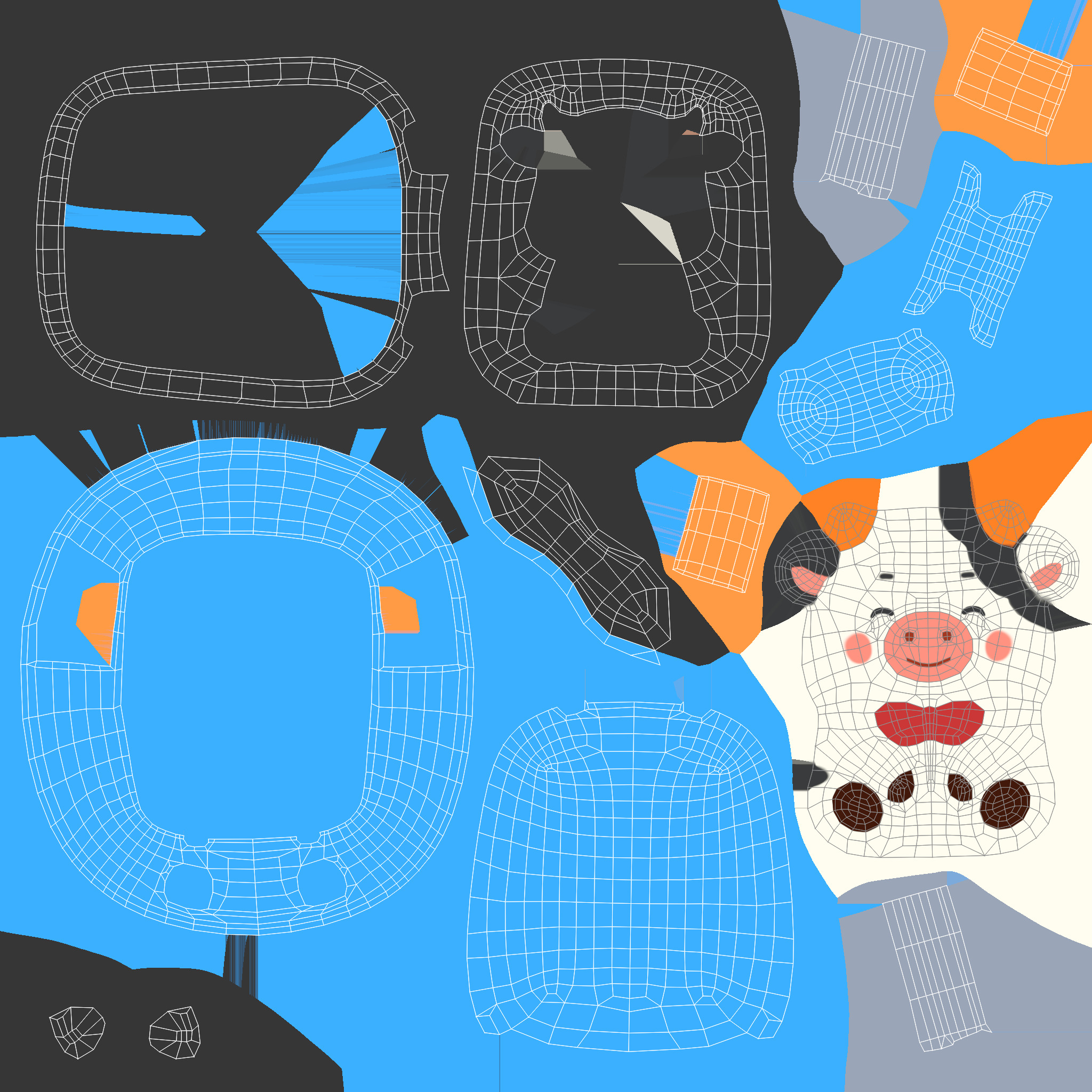 Low Poly - Suitcase Cow  Low-poly 3D model_13