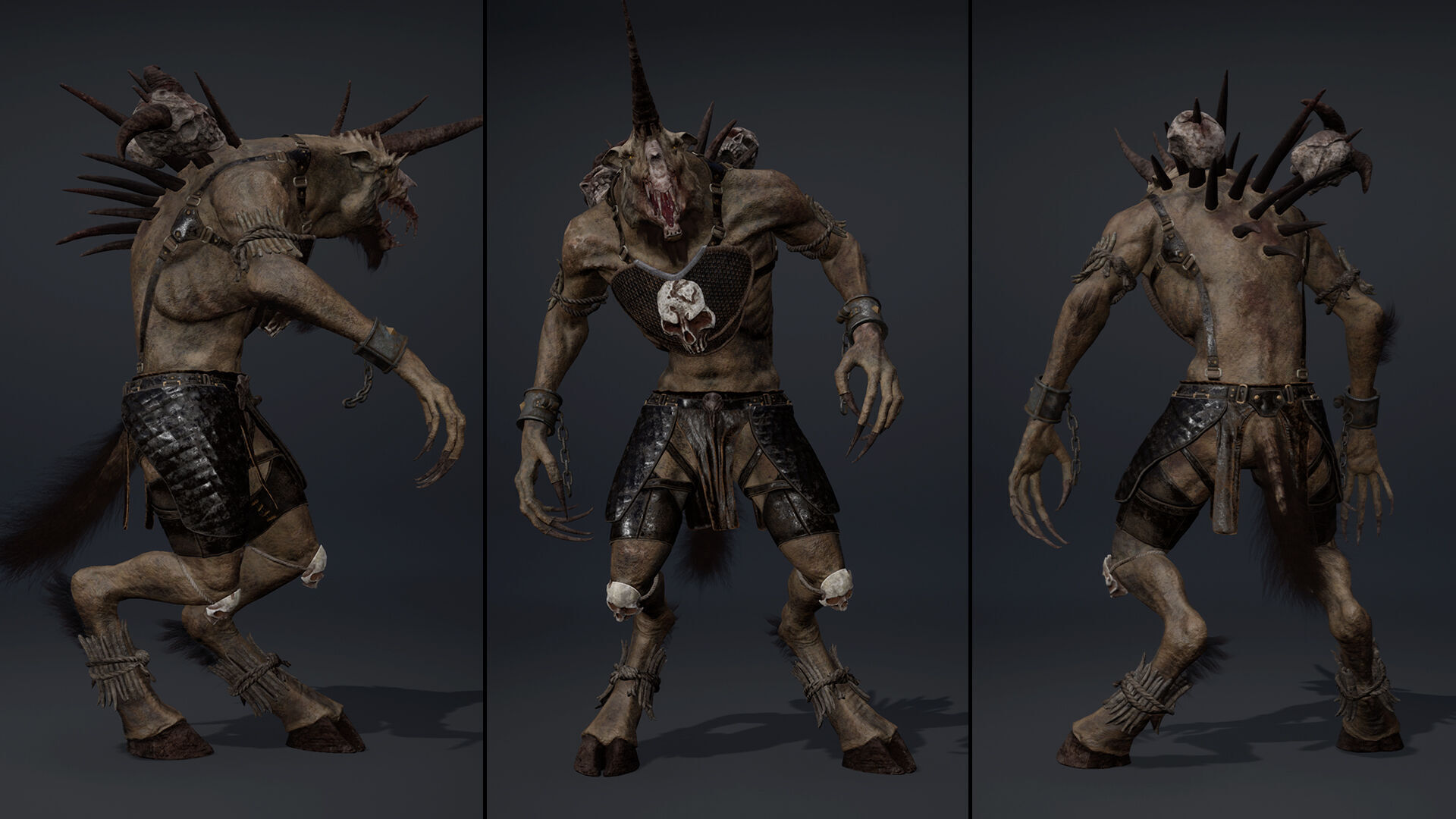 Ashen Barbarian Arm2 Low-poly 3D model_16