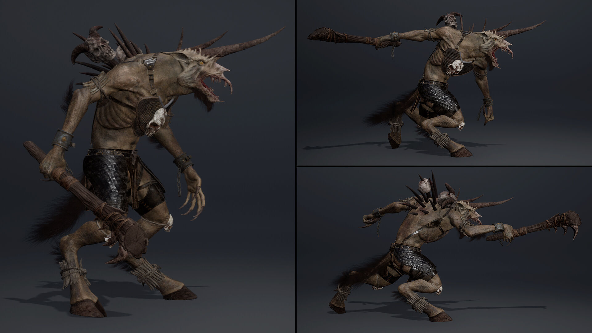Ashen Barbarian Arm2 Low-poly 3D model_7
