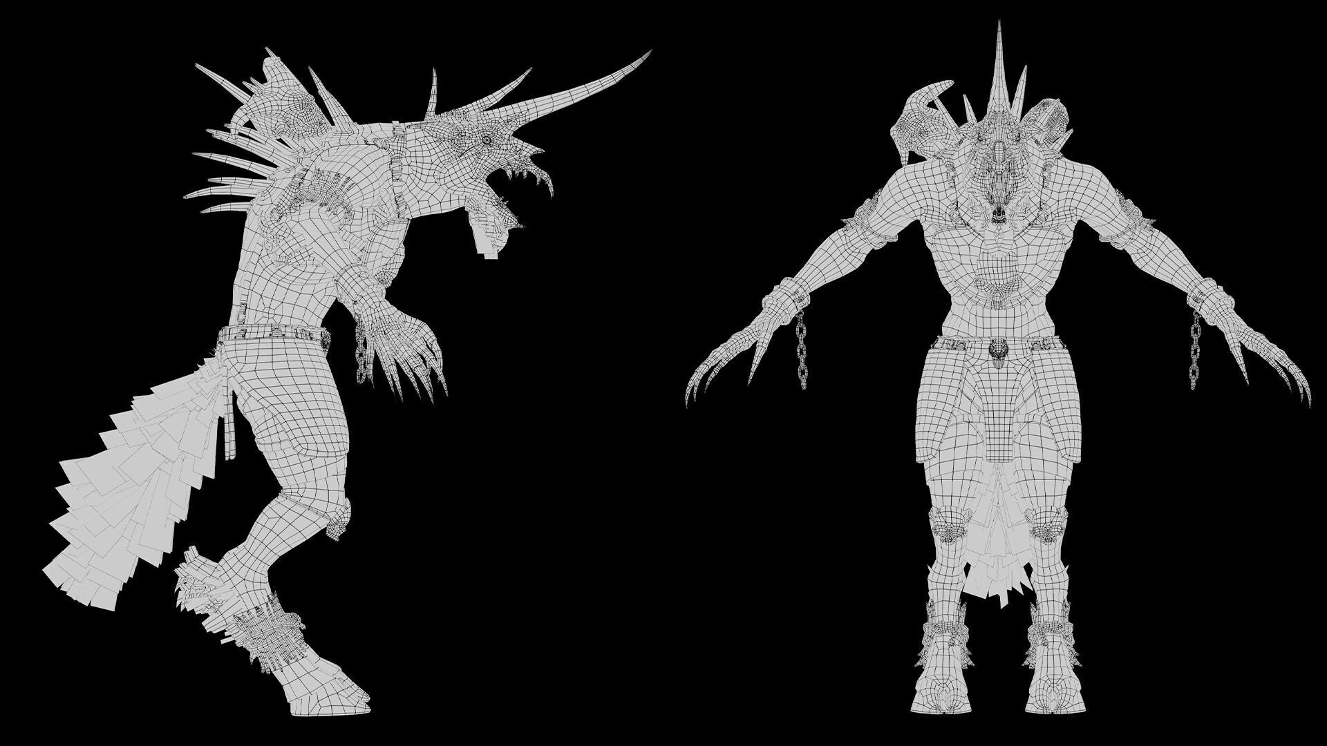 Ashen Barbarian Arm2 Low-poly 3D model_23