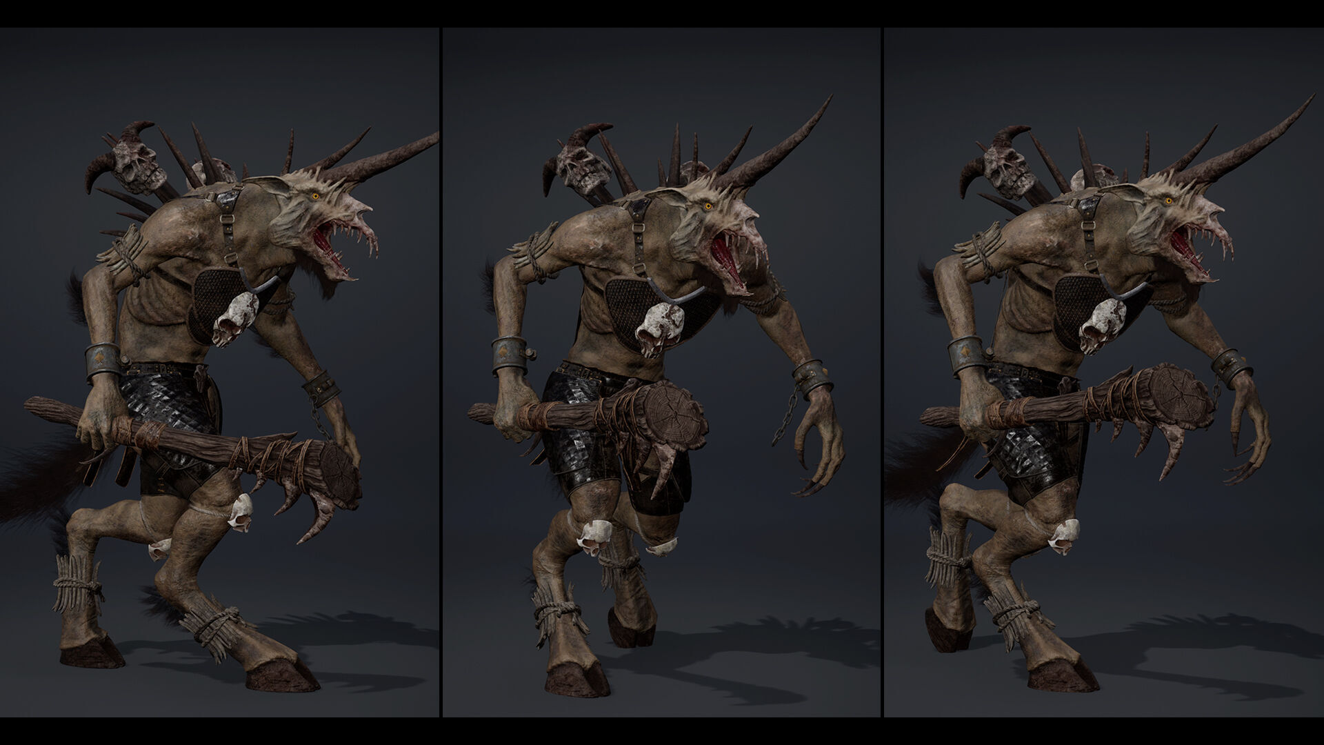 Ashen Barbarian Arm2 Low-poly 3D model_20