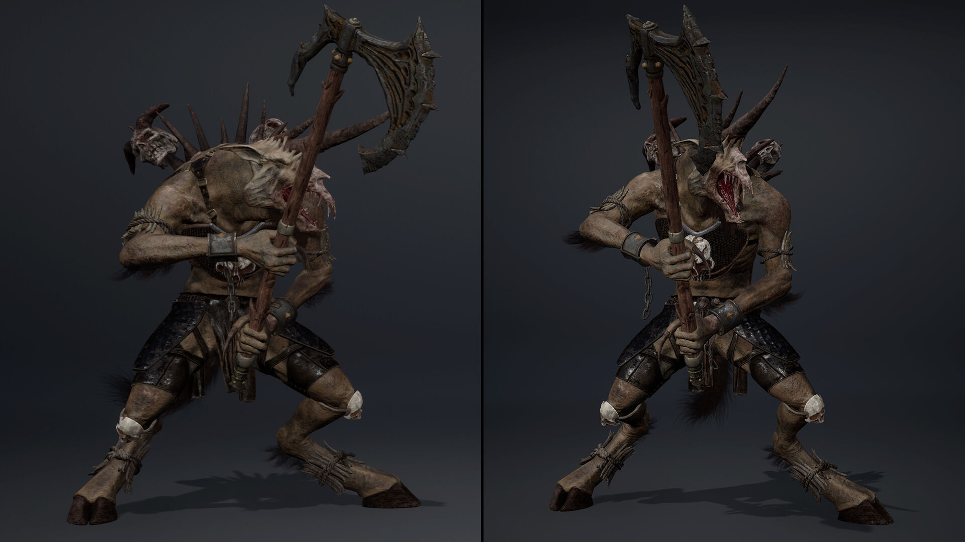 Ashen Barbarian Arm2 Low-poly 3D model_9