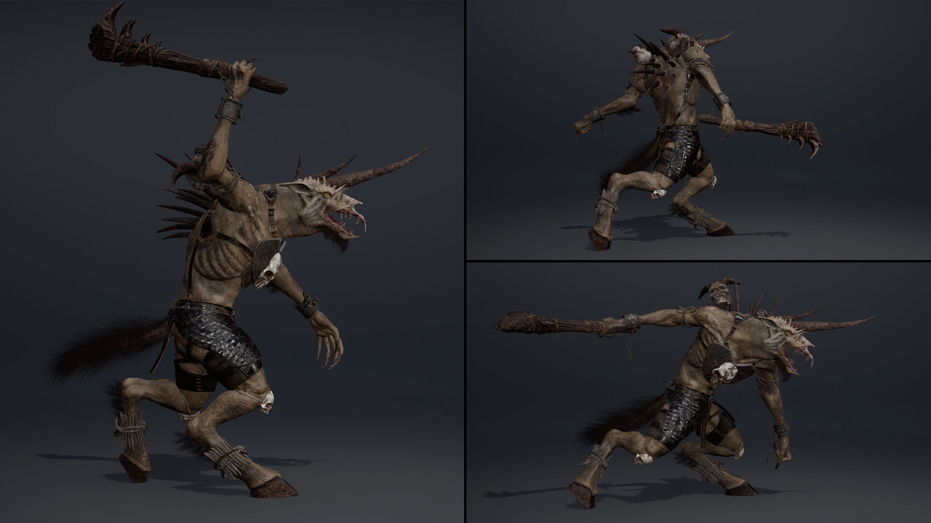 Ashen Barbarian Arm2 Low-poly 3D model_6