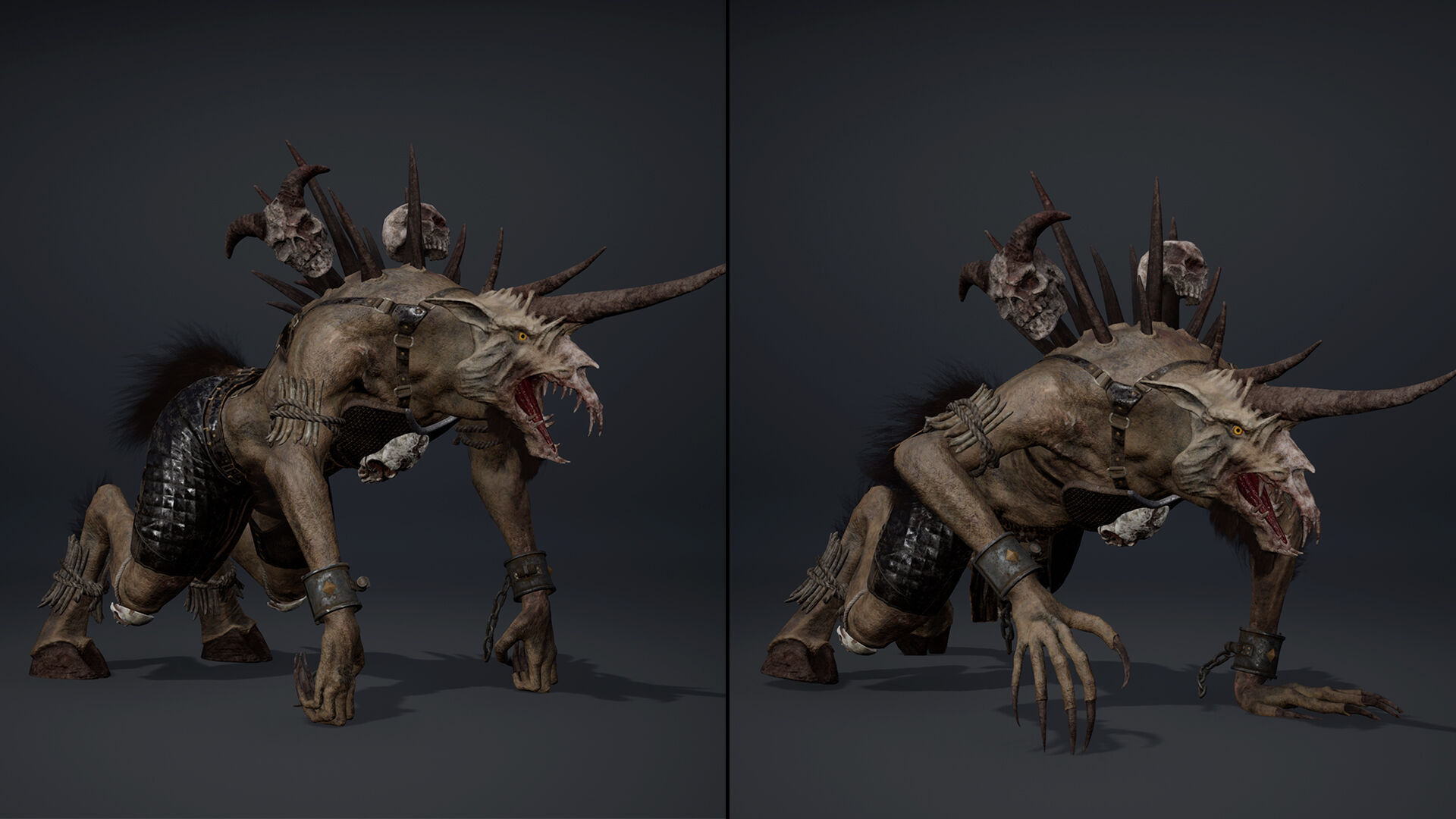 Ashen Barbarian Arm2 Low-poly 3D model_12