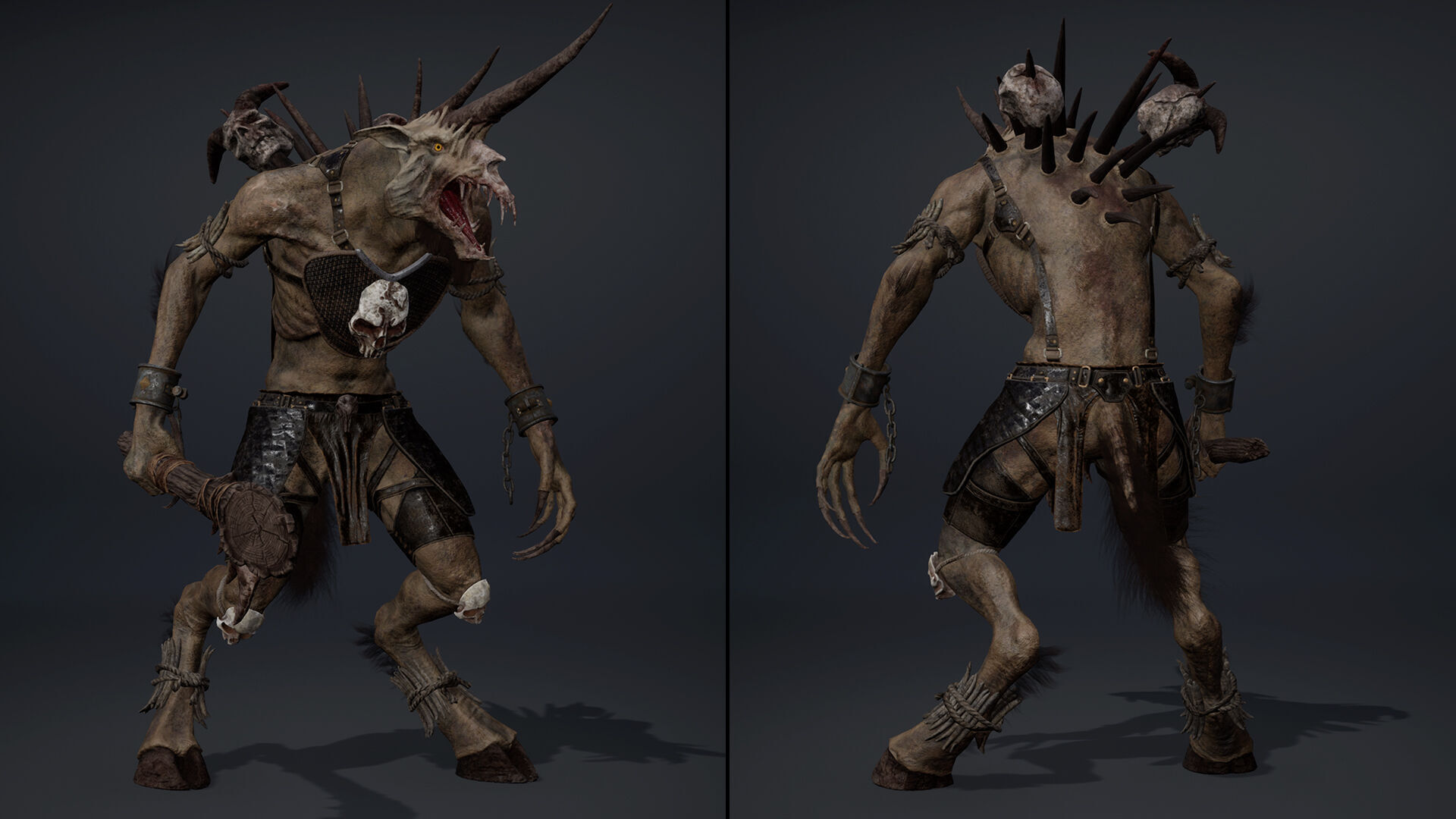 Ashen Barbarian Arm2 Low-poly 3D model_5