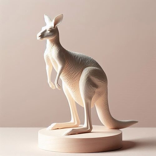 555    Minimalist Kangaroo    Full Body   3D Model 3D print model