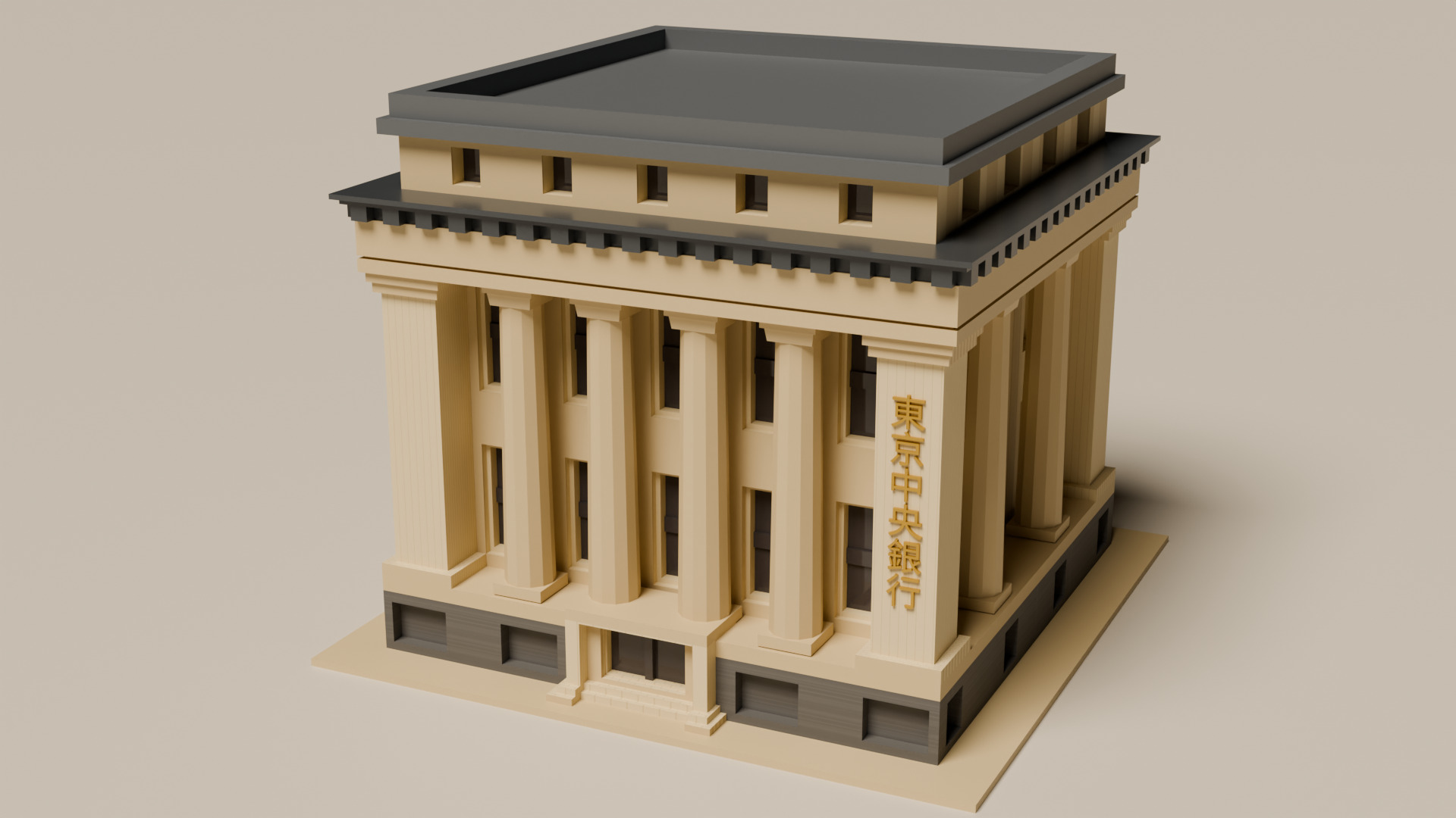 Mitsui Main Building Low-poly 3D model_2