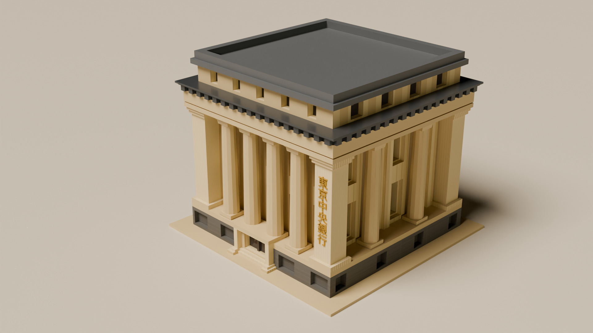 Mitsui Main Building Low-poly 3D model_4