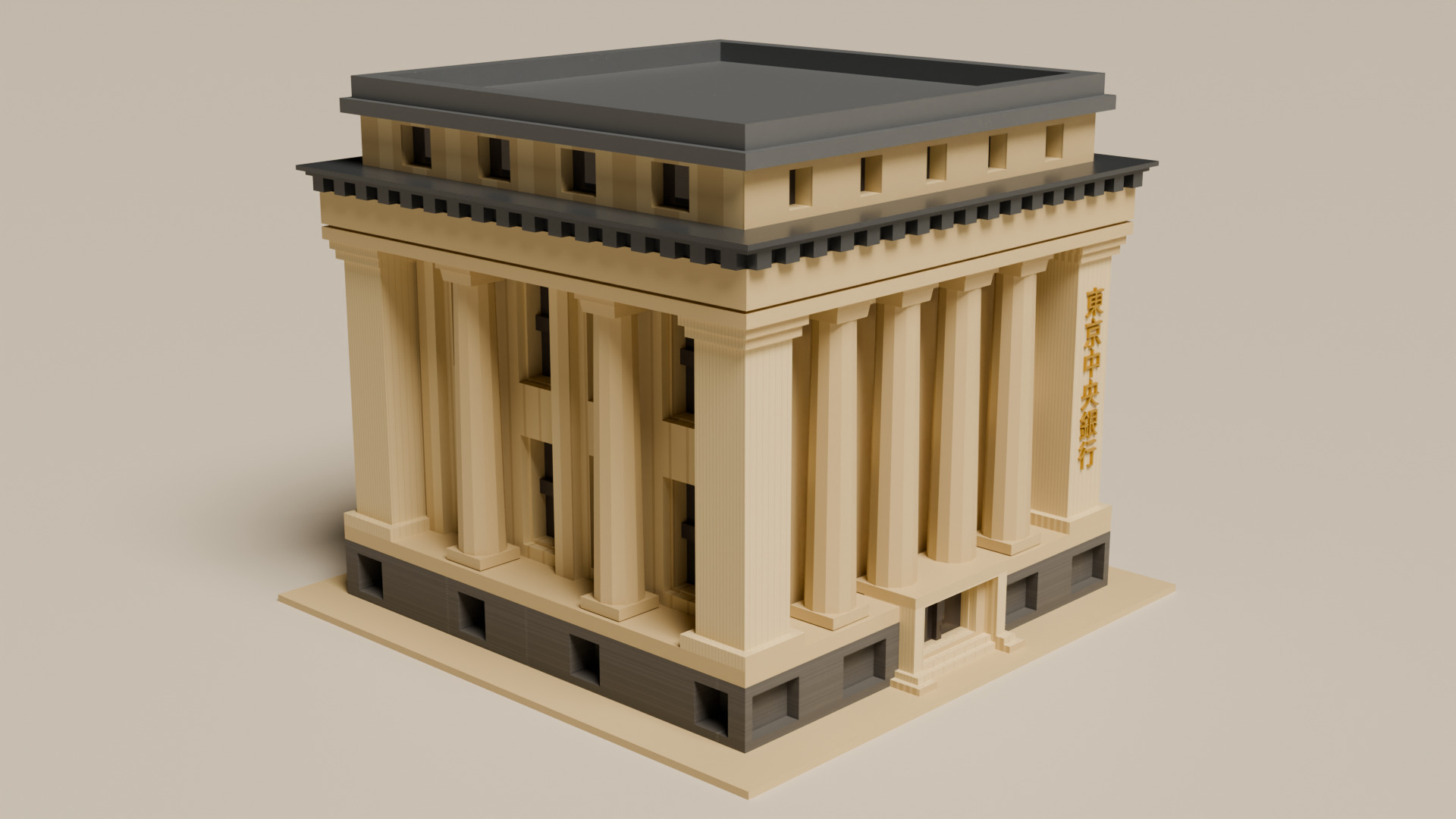Mitsui Main Building Low-poly 3D model_3