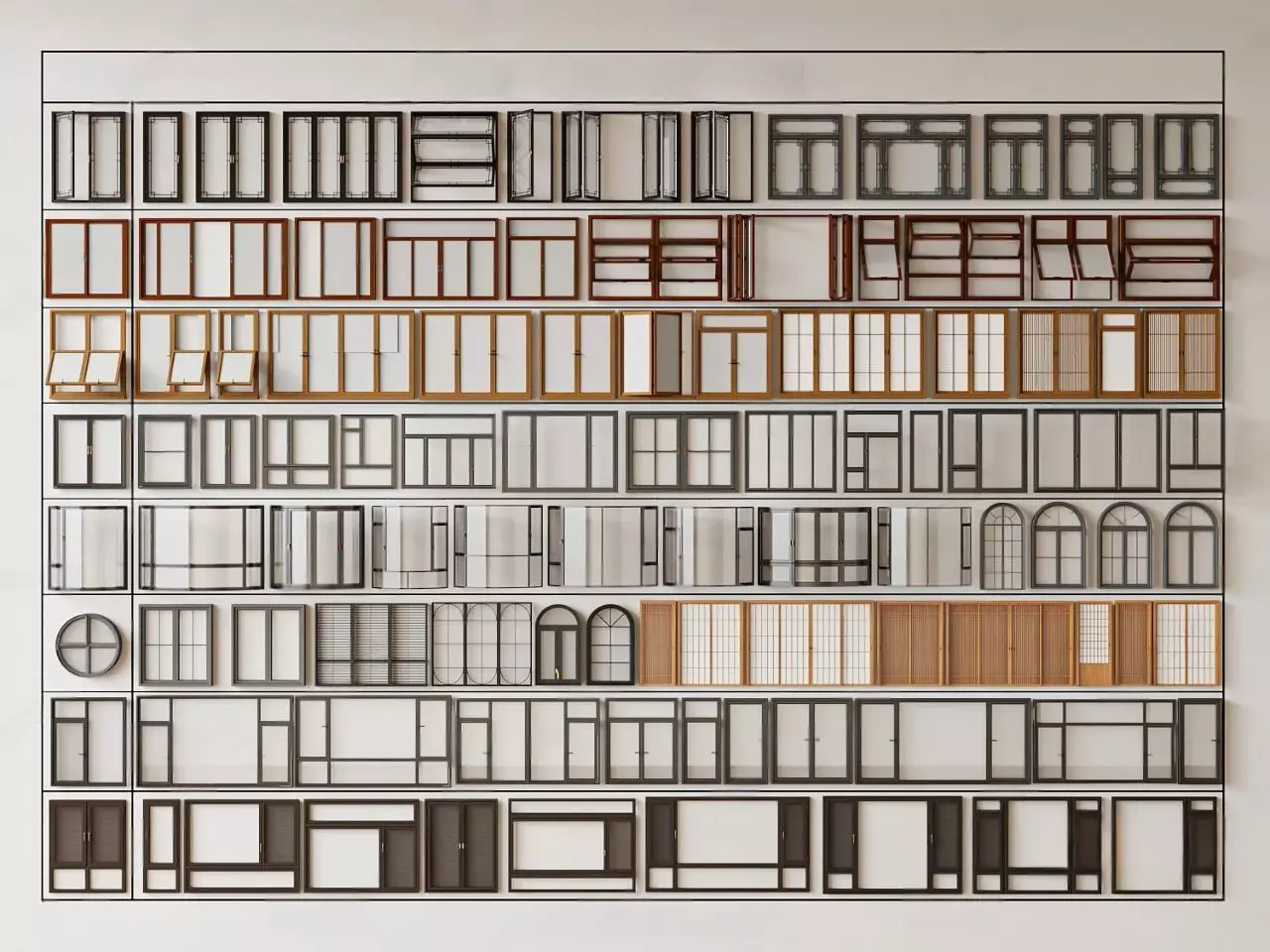 Window Set Combo 3D model_0