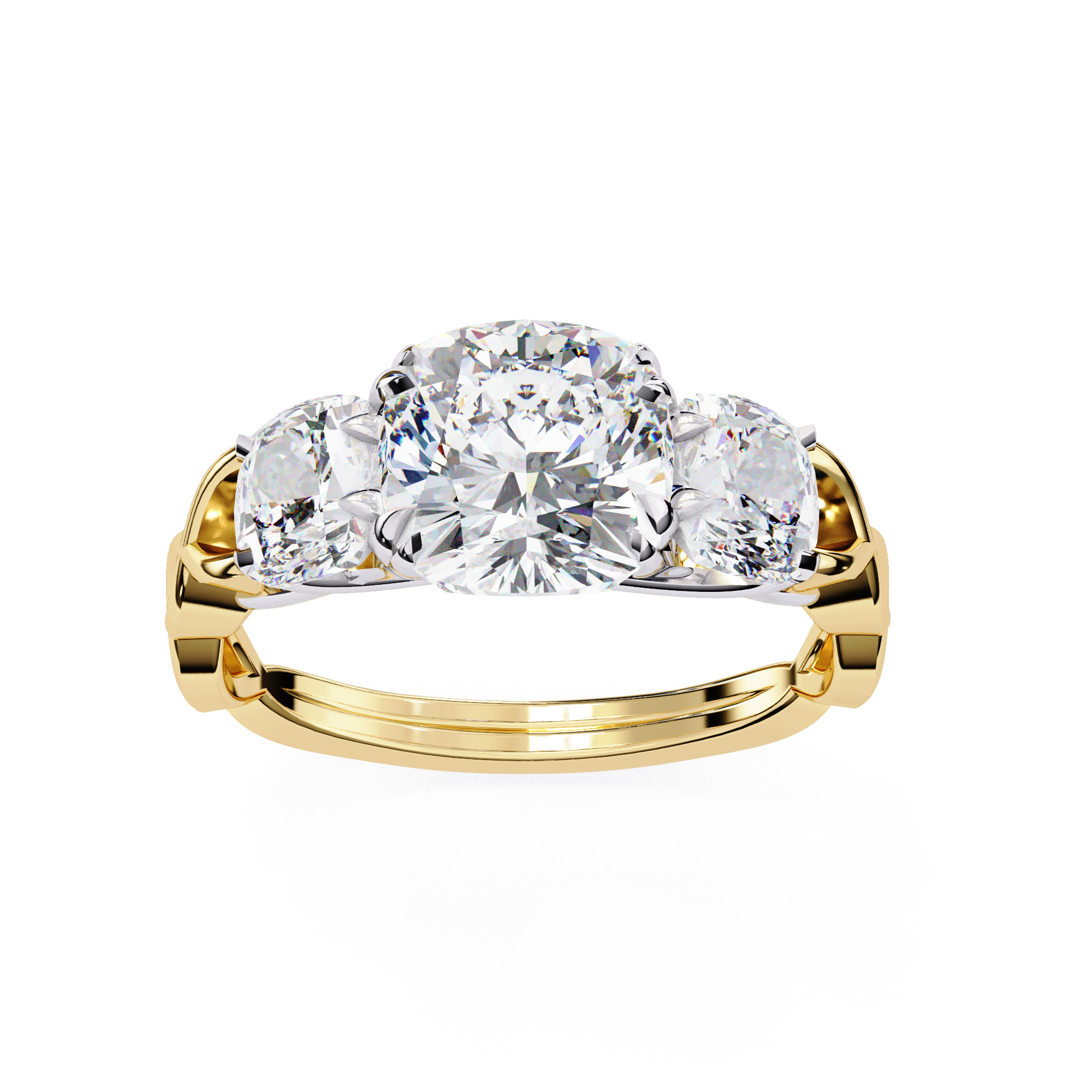 ROUND DIAMOND RING CAD-125 3D model_1