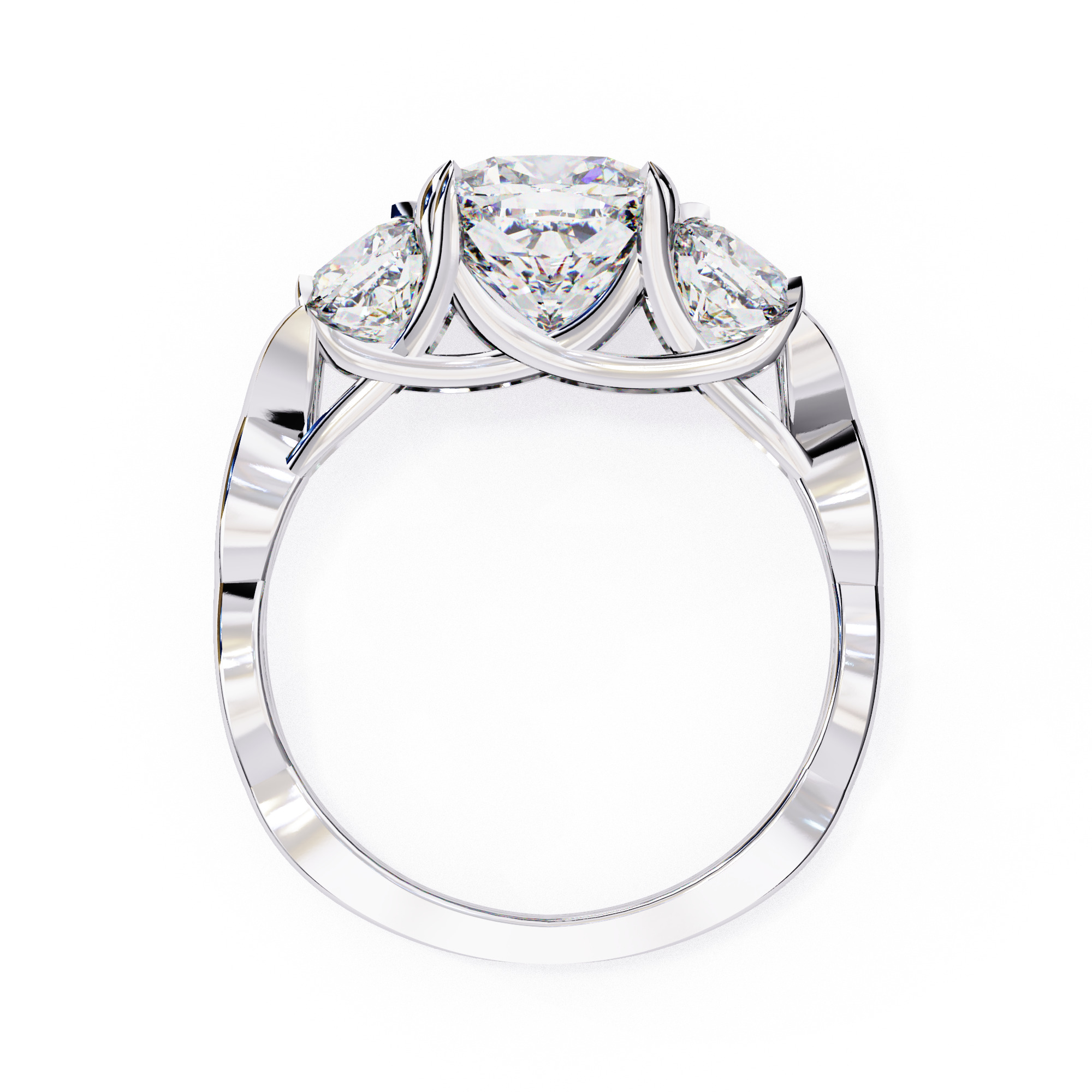 ROUND DIAMOND RING CAD-125 3D model_6