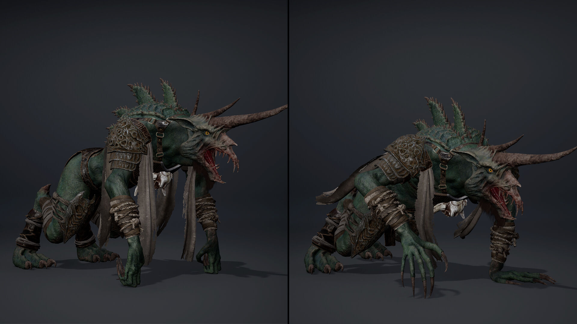 Ashen Barbarian Arm1 Low-poly 3D model_8