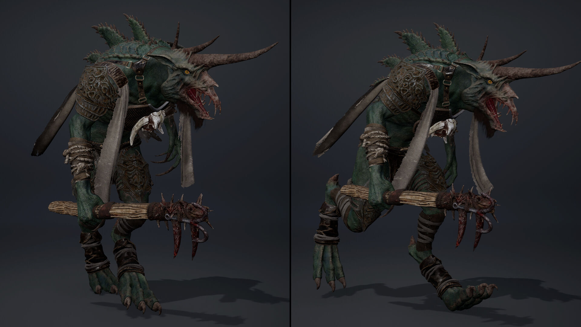 Ashen Barbarian Arm1 Low-poly 3D model_15