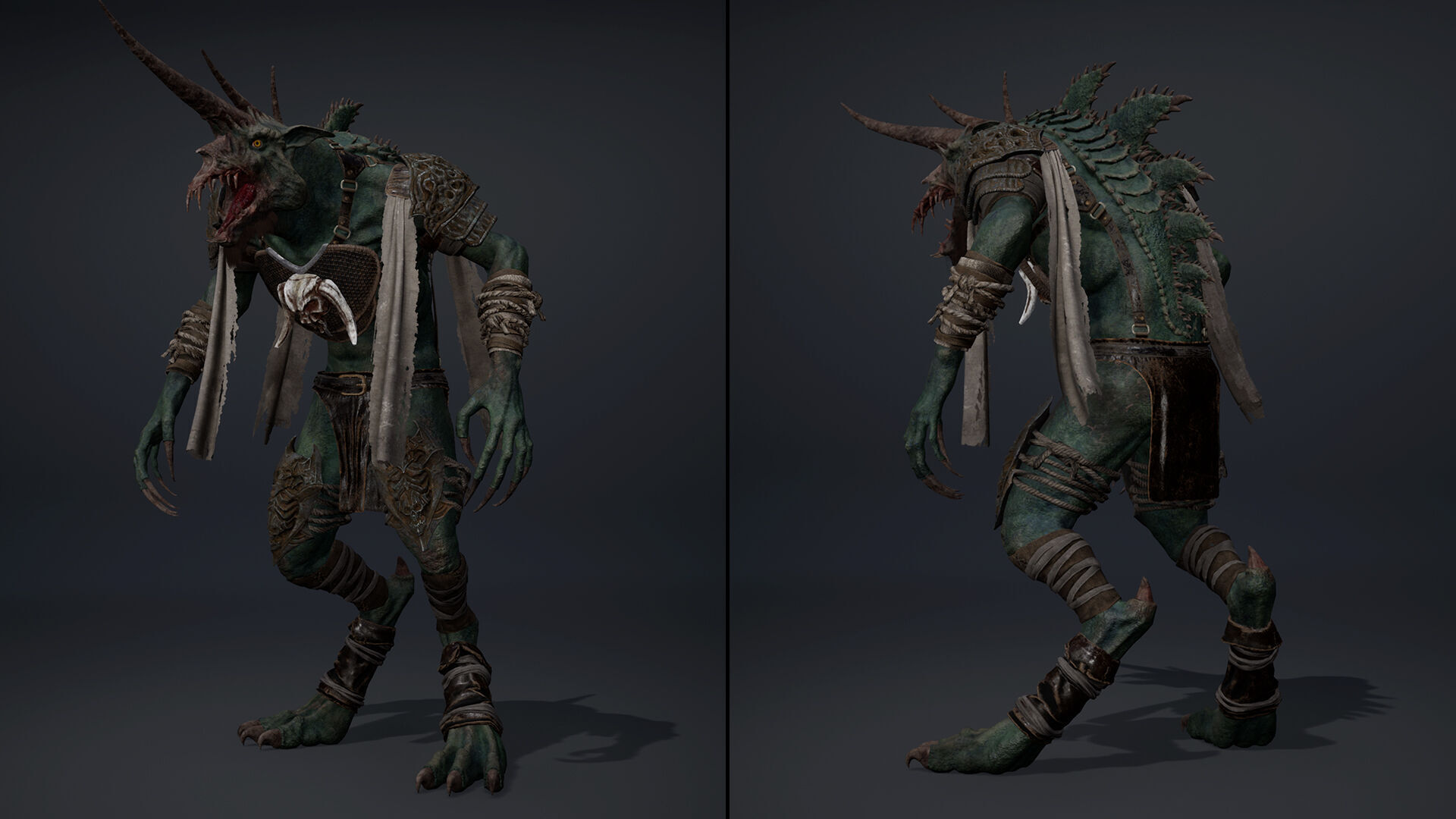 Ashen Barbarian Arm1 Low-poly 3D model_19