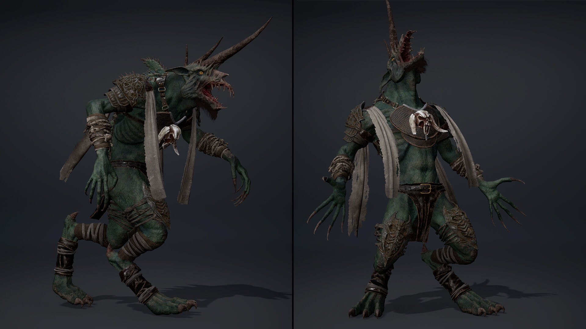 Ashen Barbarian Arm1 Low-poly 3D model_14