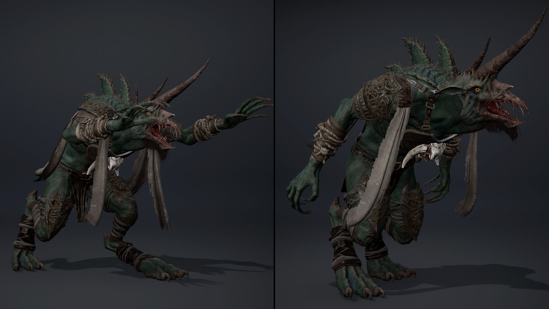 Ashen Barbarian Arm1 Low-poly 3D model_16