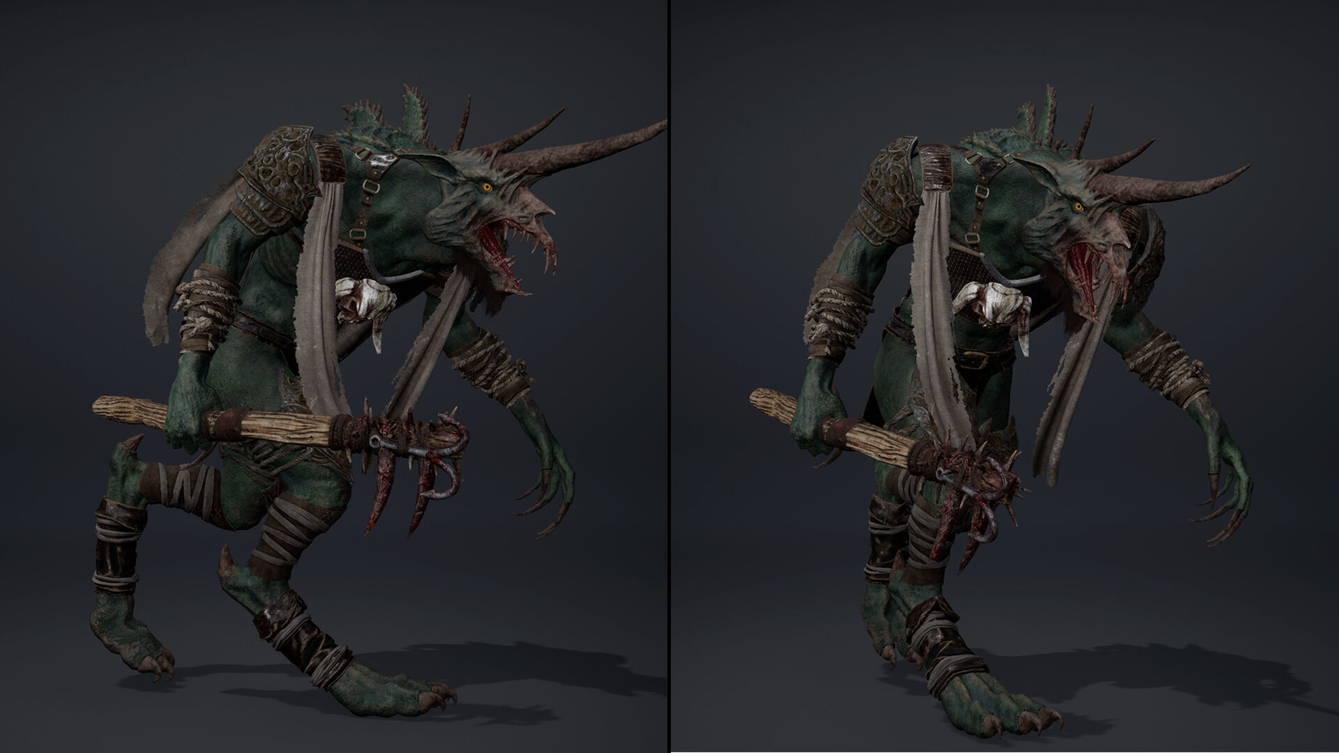 Ashen Barbarian Arm1 Low-poly 3D model_21