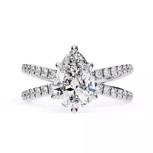 PEAR  DIAMOND RING -CAD-082