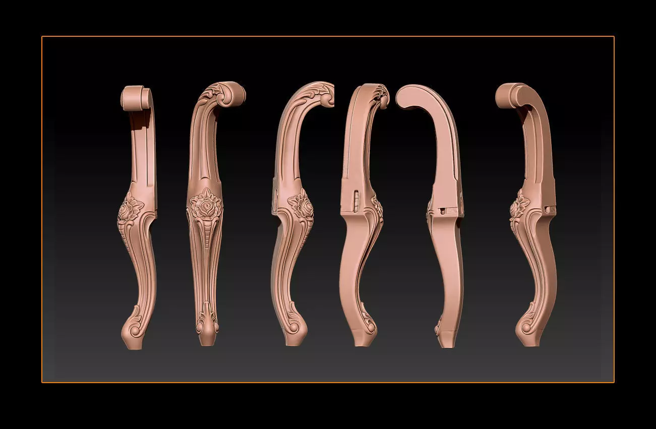 Classic Table and Chair Leg Model Kit - 036 3D print model_0