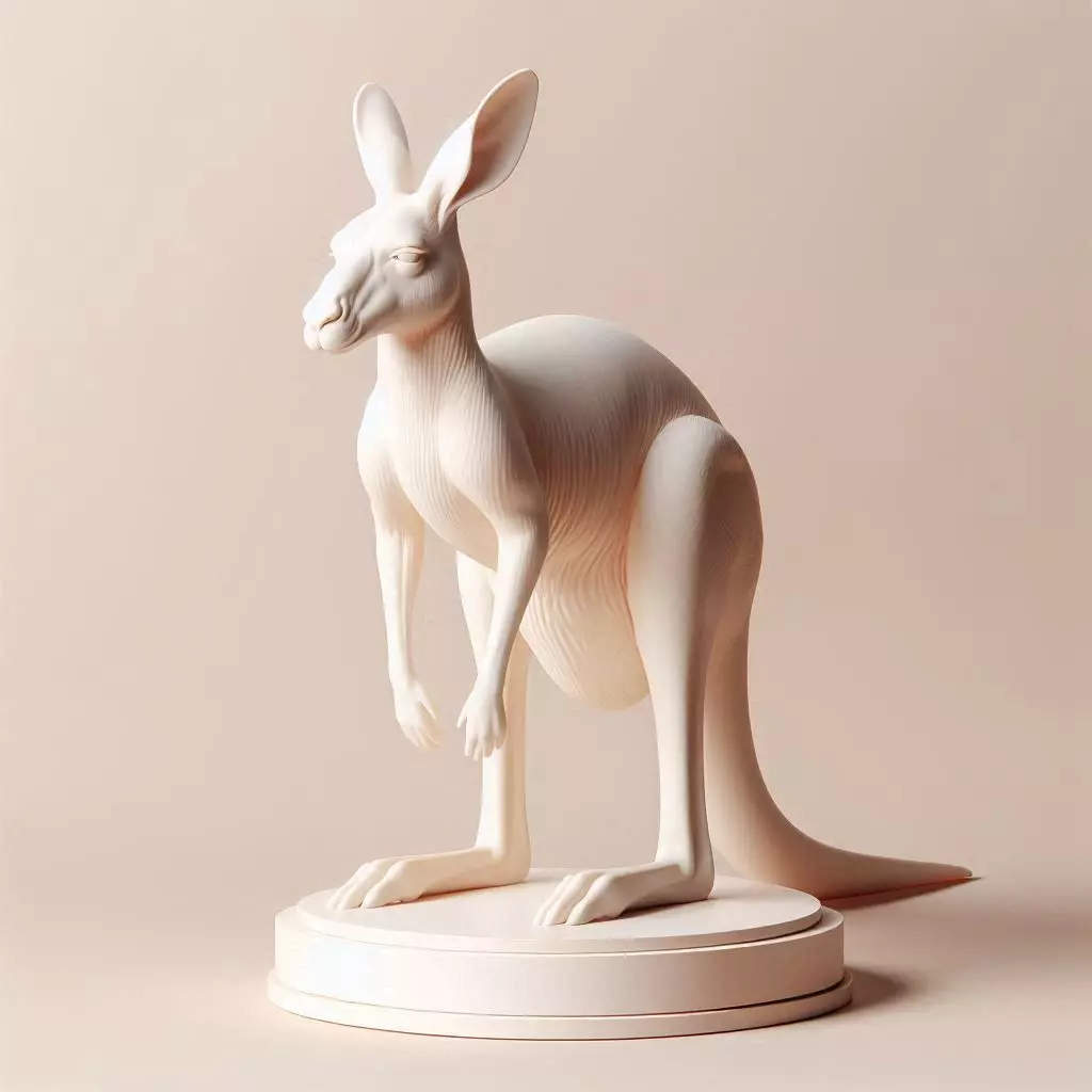 557 Minimalist Kangaroo Full Body 3D Model 3D print model_0