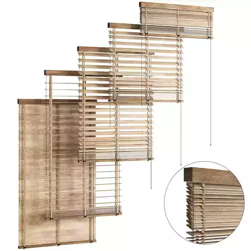 Wooden Blinds Set