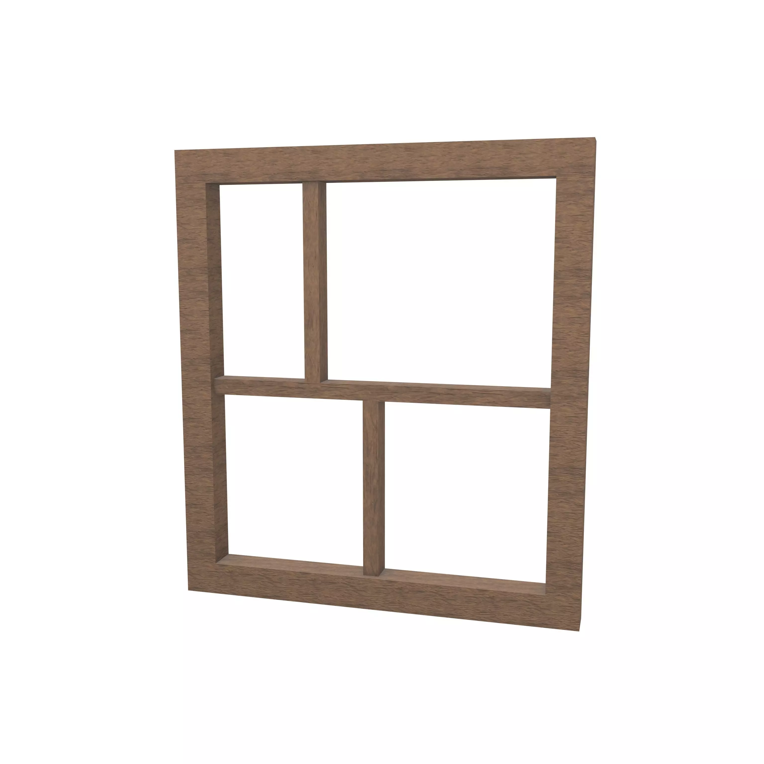 Wall Mounted Wooden Showcase v1 002 Low-poly 3D model_0