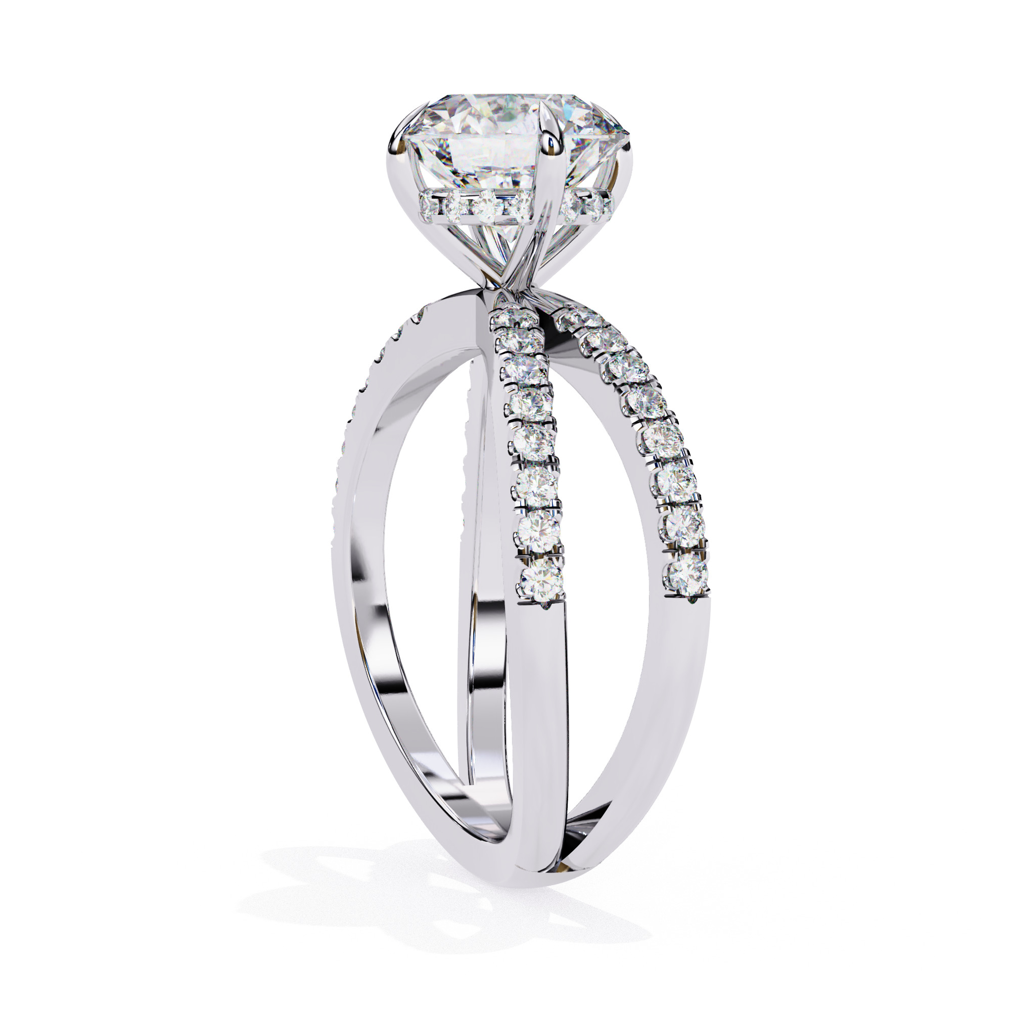 ROUND DIAMOND RING -CAD-083 3D model_7
