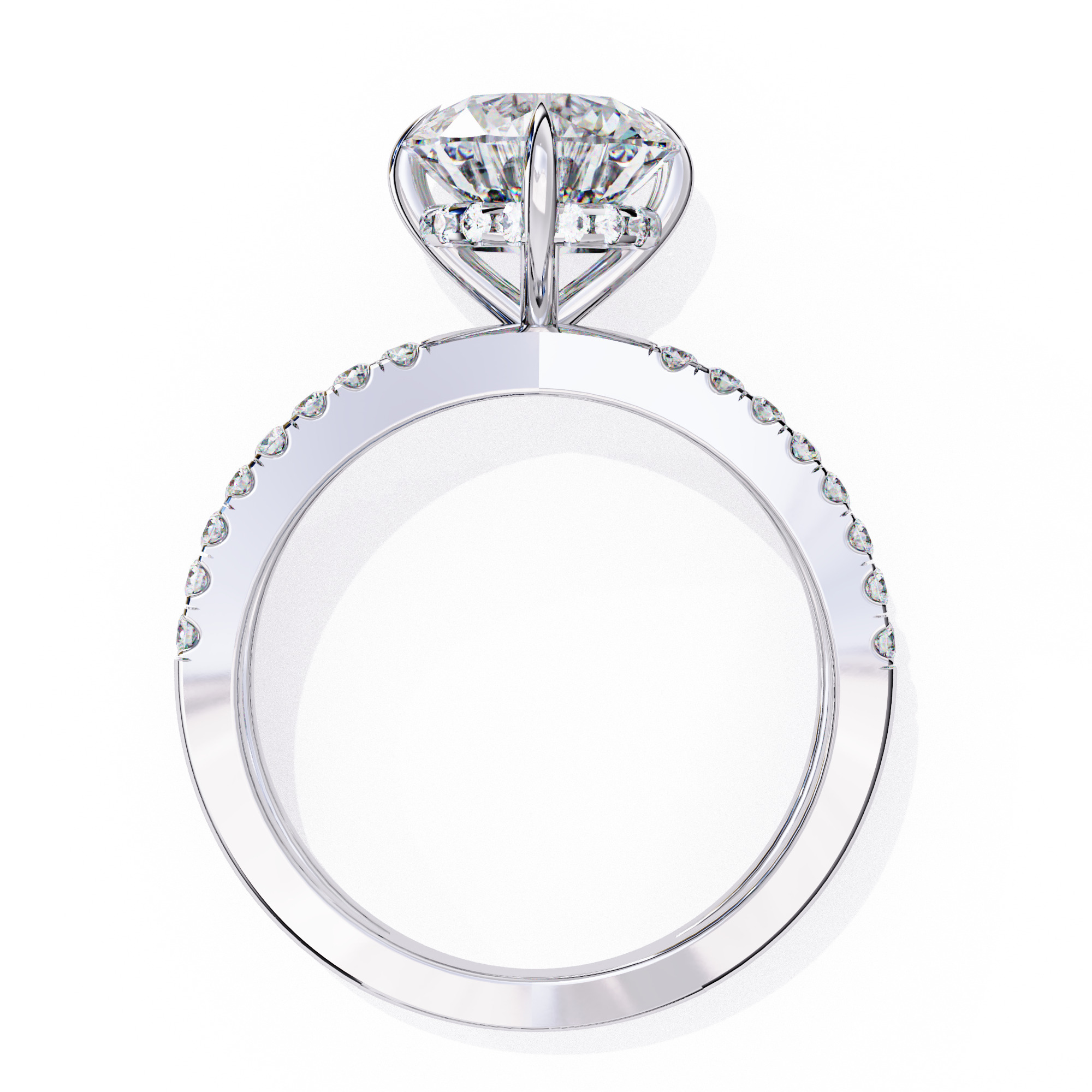 ROUND DIAMOND RING -CAD-083 3D model_10
