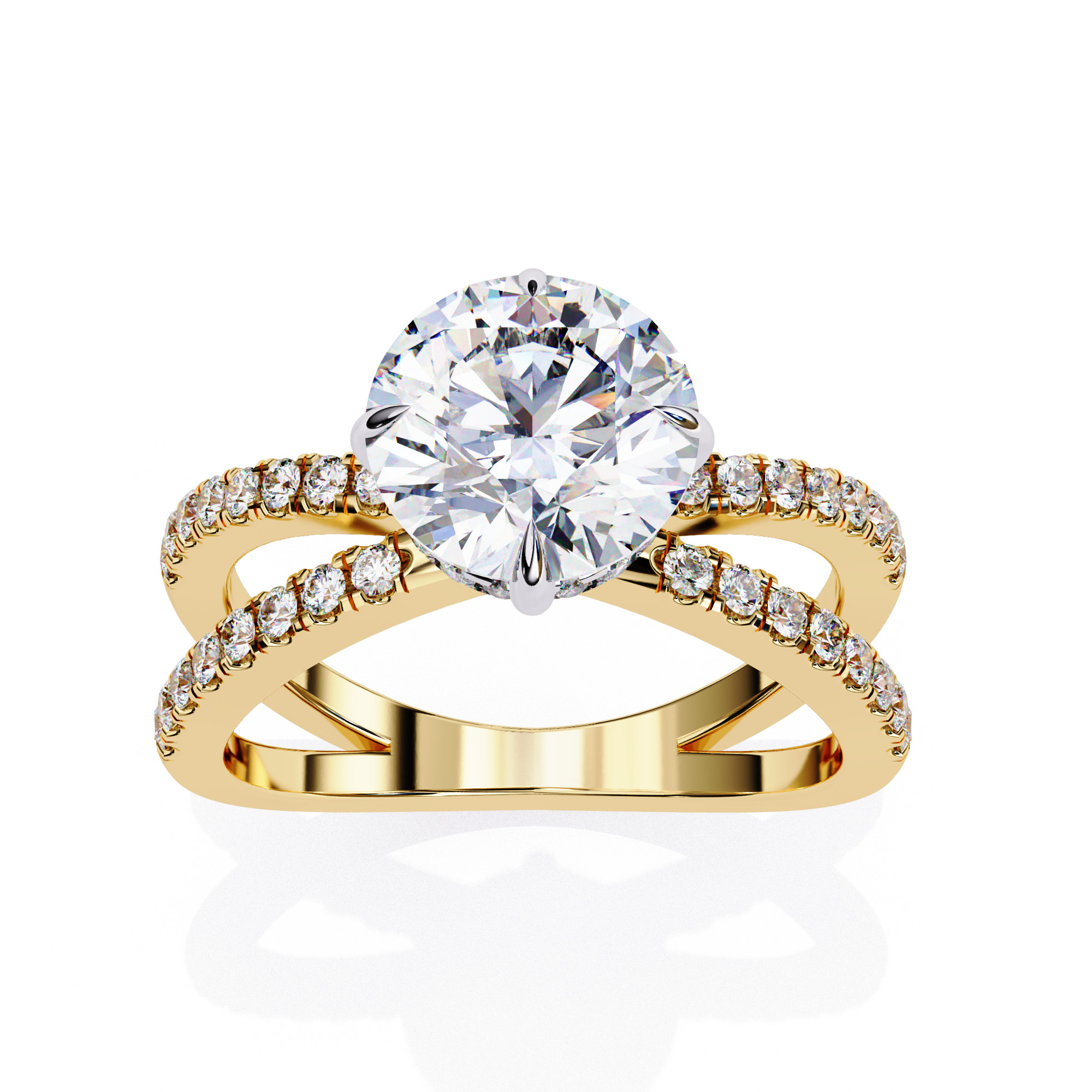 ROUND DIAMOND RING -CAD-083 3D model_4
