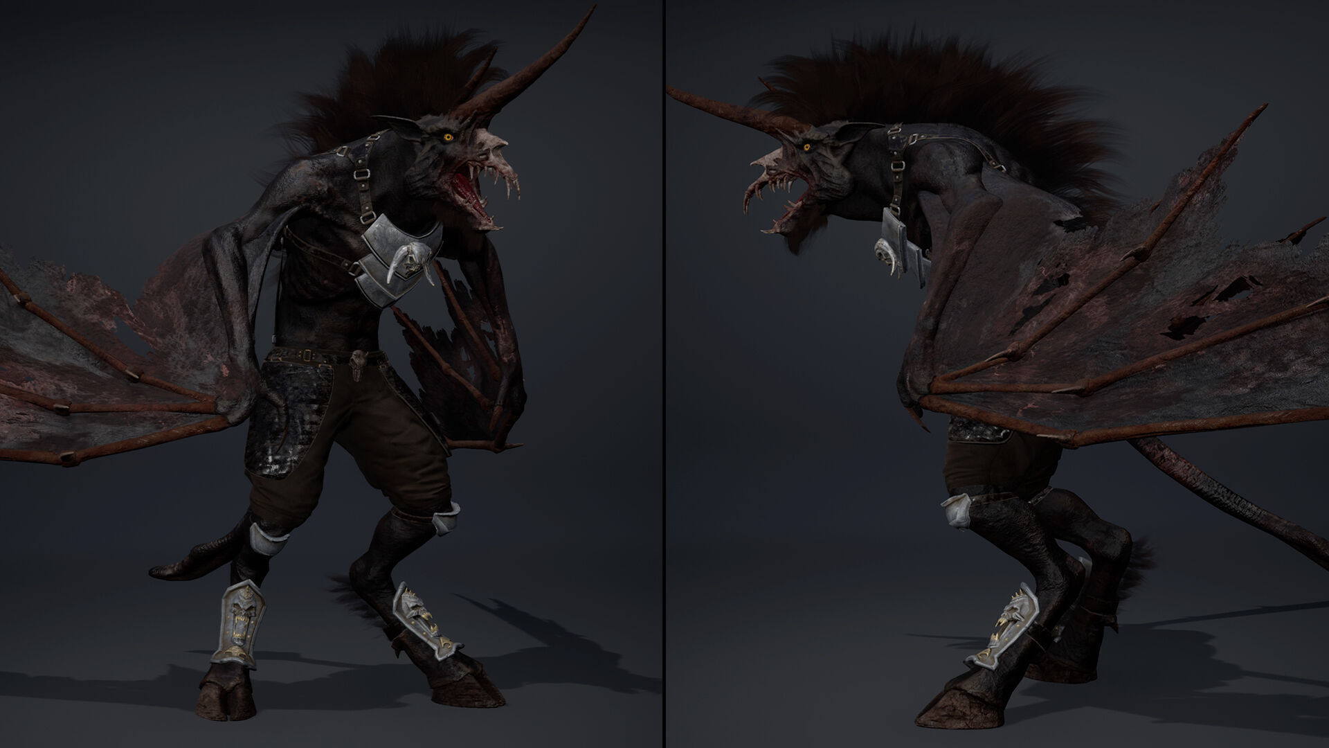 Ashen Spearman Wing1 Low-poly 3D model_9