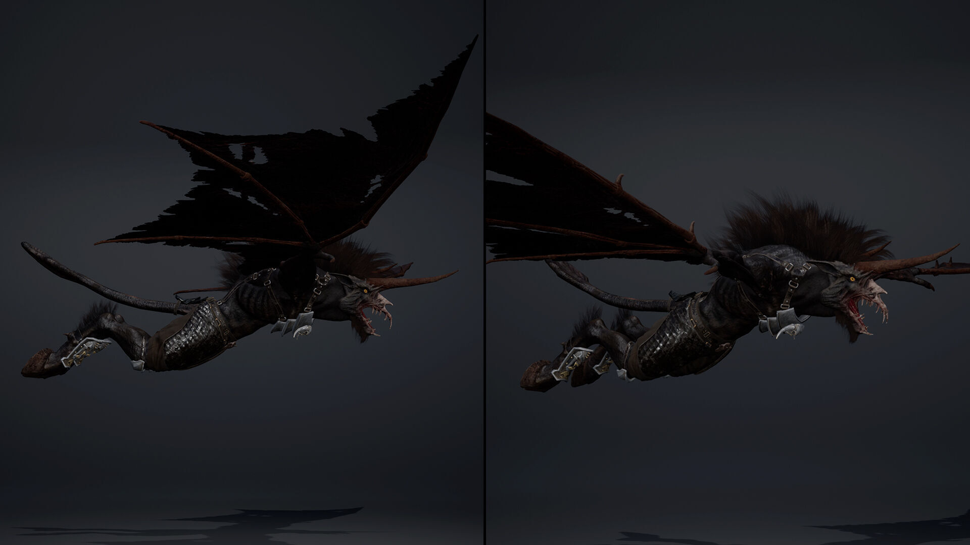 Ashen Spearman Wing1 Low-poly 3D model_5