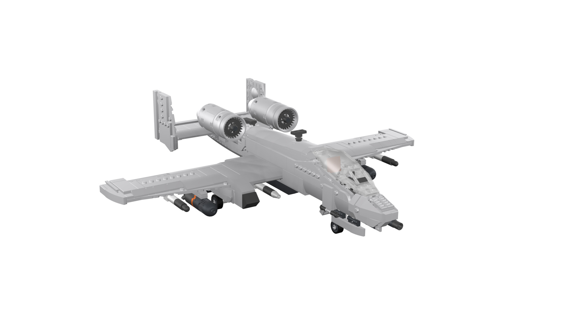 MocBricks3D - A-10 Thunderbolt II Warthog 3D print model_10