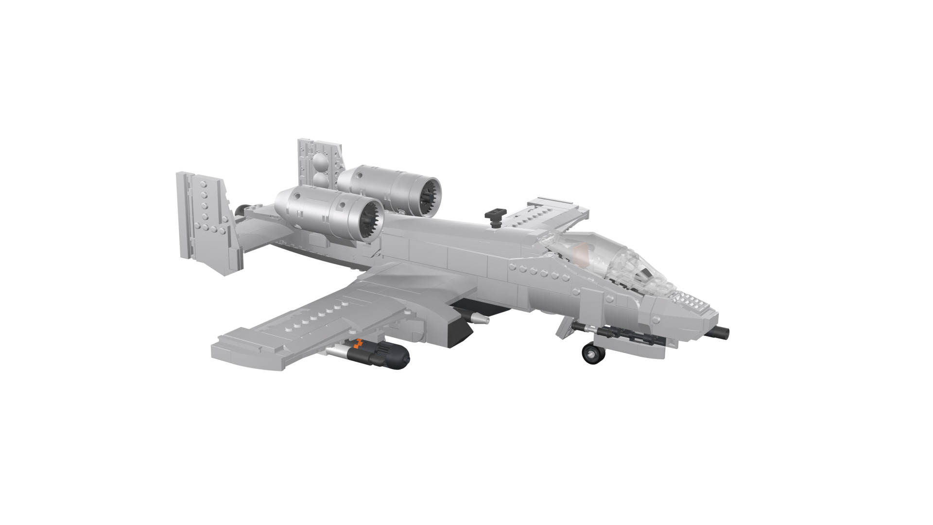 MocBricks3D - A-10 Thunderbolt II Warthog 3D print model_13