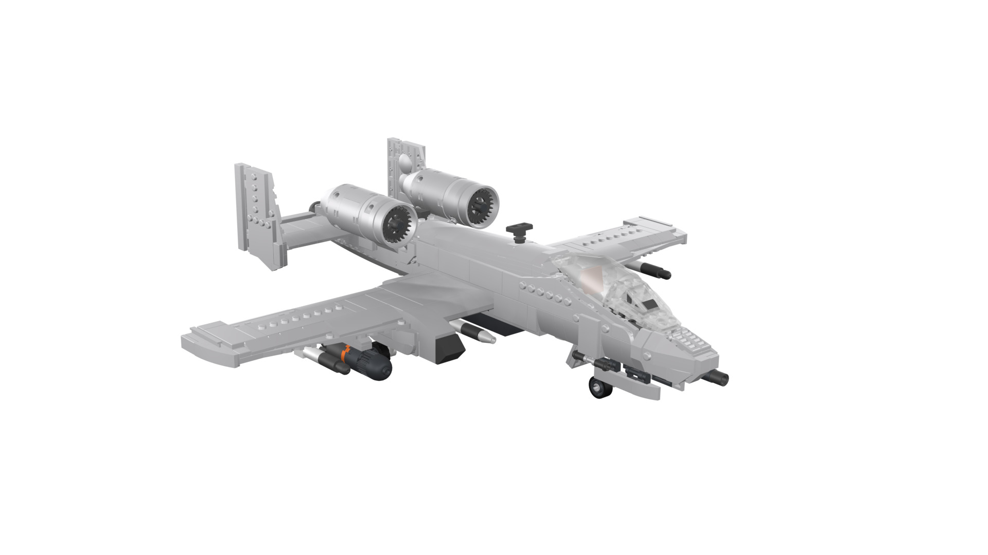 MocBricks3D - A-10 Thunderbolt II Warthog 3D print model_11
