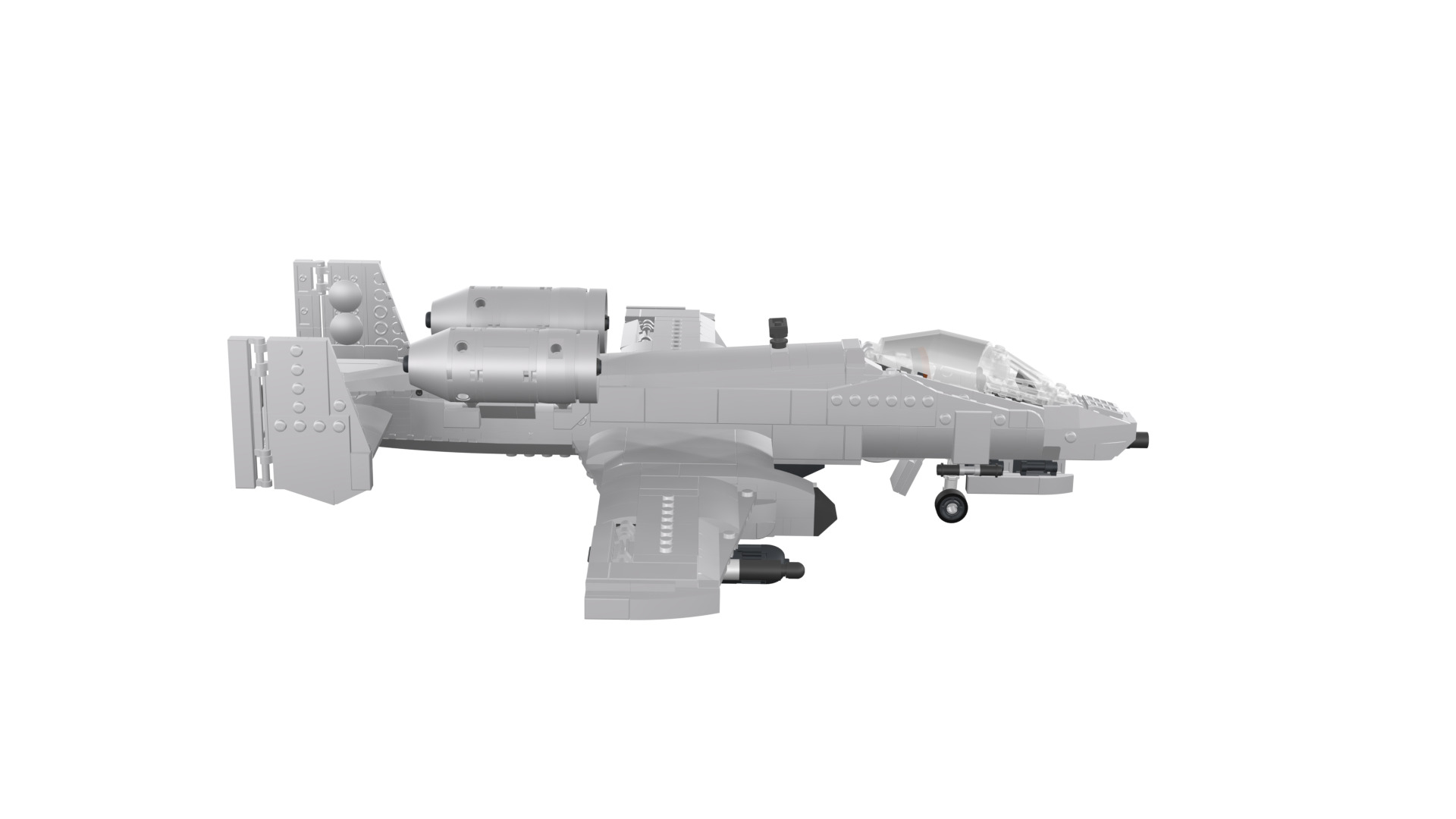 MocBricks3D - A-10 Thunderbolt II Warthog 3D print model_17