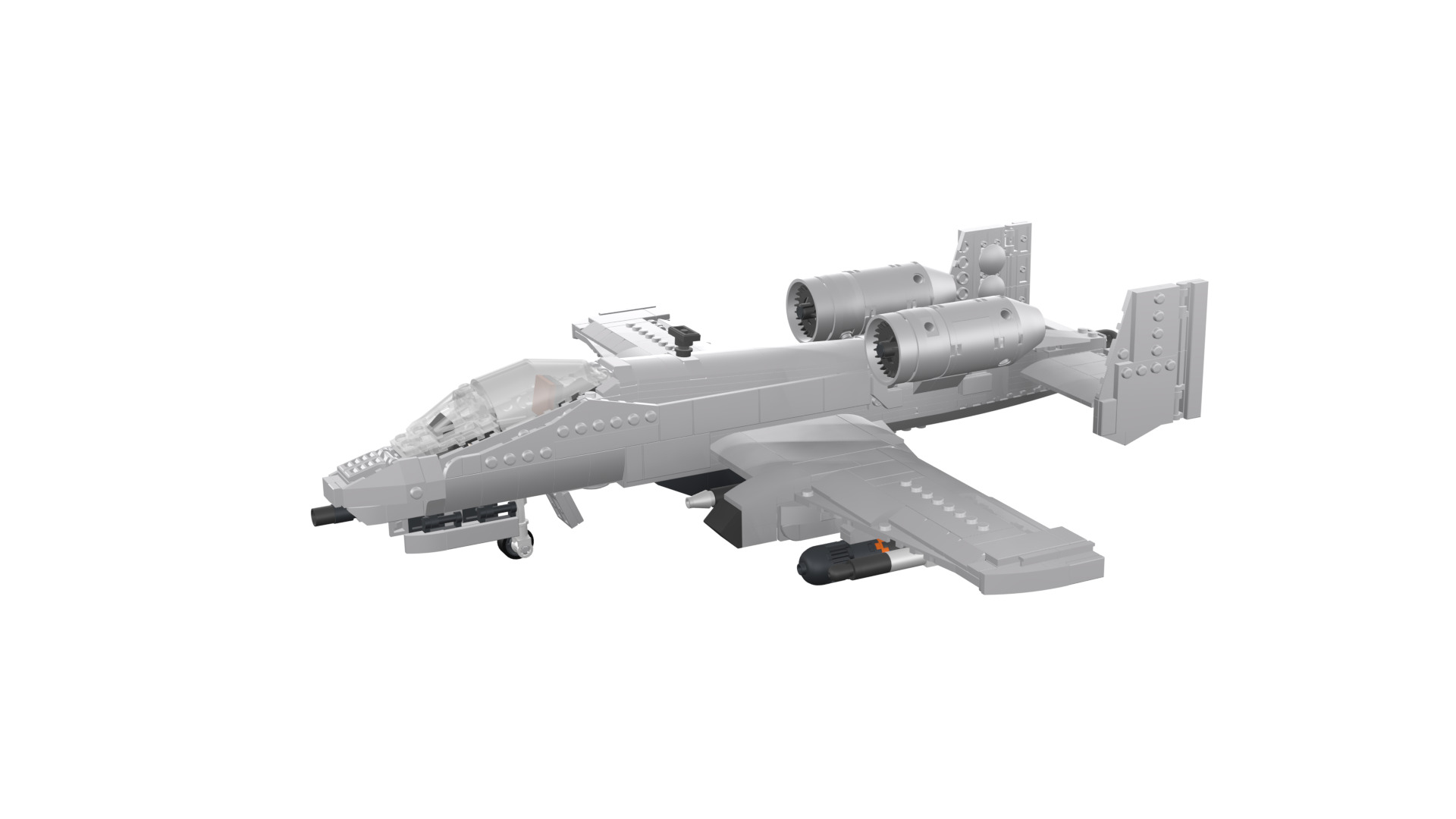 MocBricks3D - A-10 Thunderbolt II Warthog 3D print model_42
