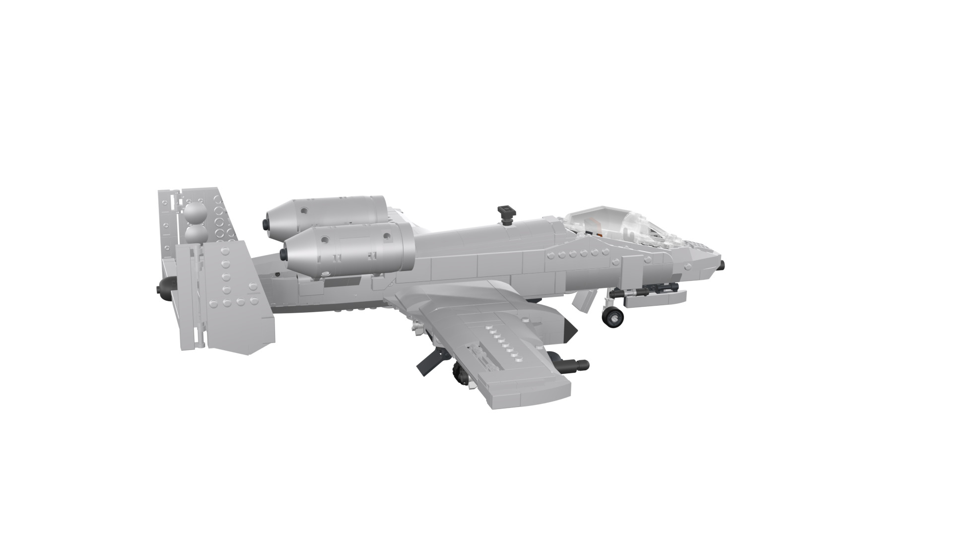 MocBricks3D - A-10 Thunderbolt II Warthog 3D print model_19