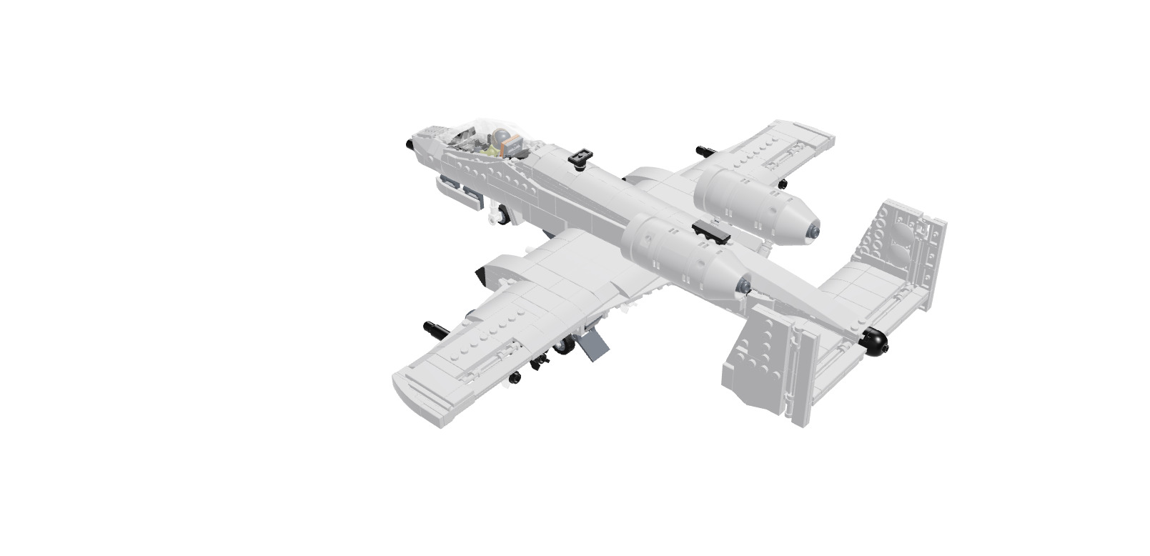 MocBricks3D - A-10 Thunderbolt II Warthog 3D print model_2