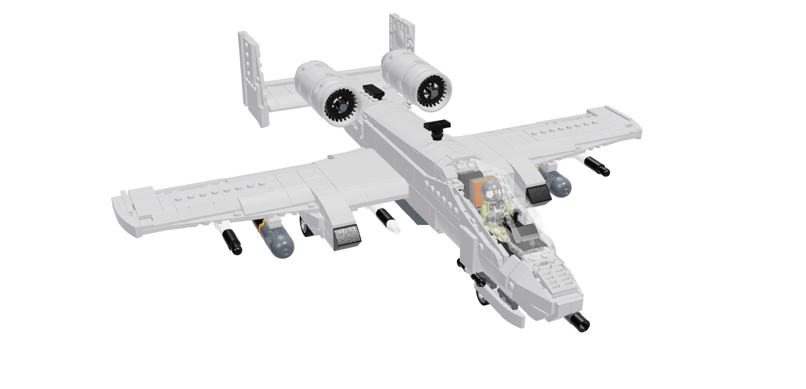 MocBricks3D - A-10 Thunderbolt II Warthog 3D print model_5