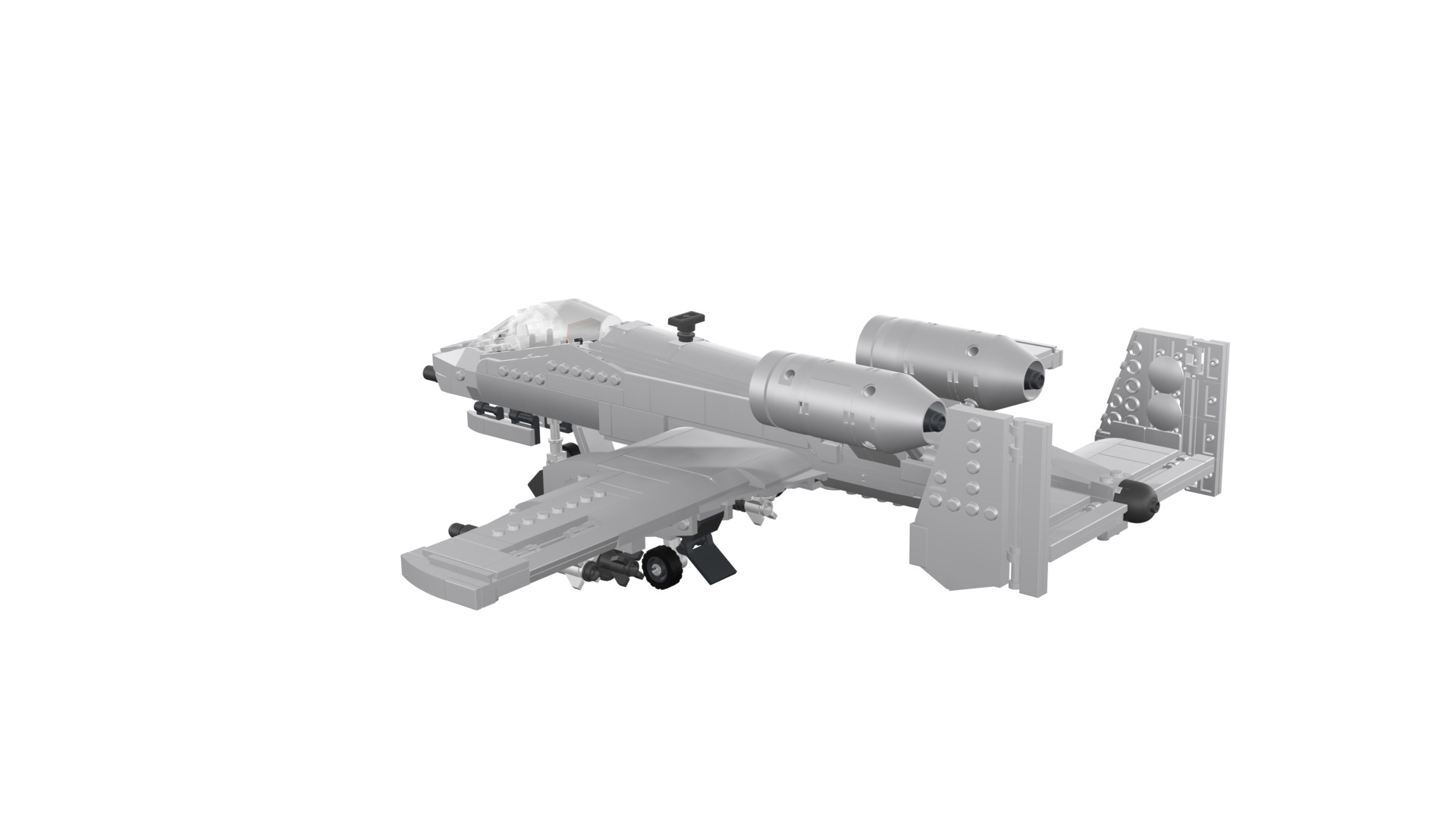 MocBricks3D - A-10 Thunderbolt II Warthog 3D print model_34