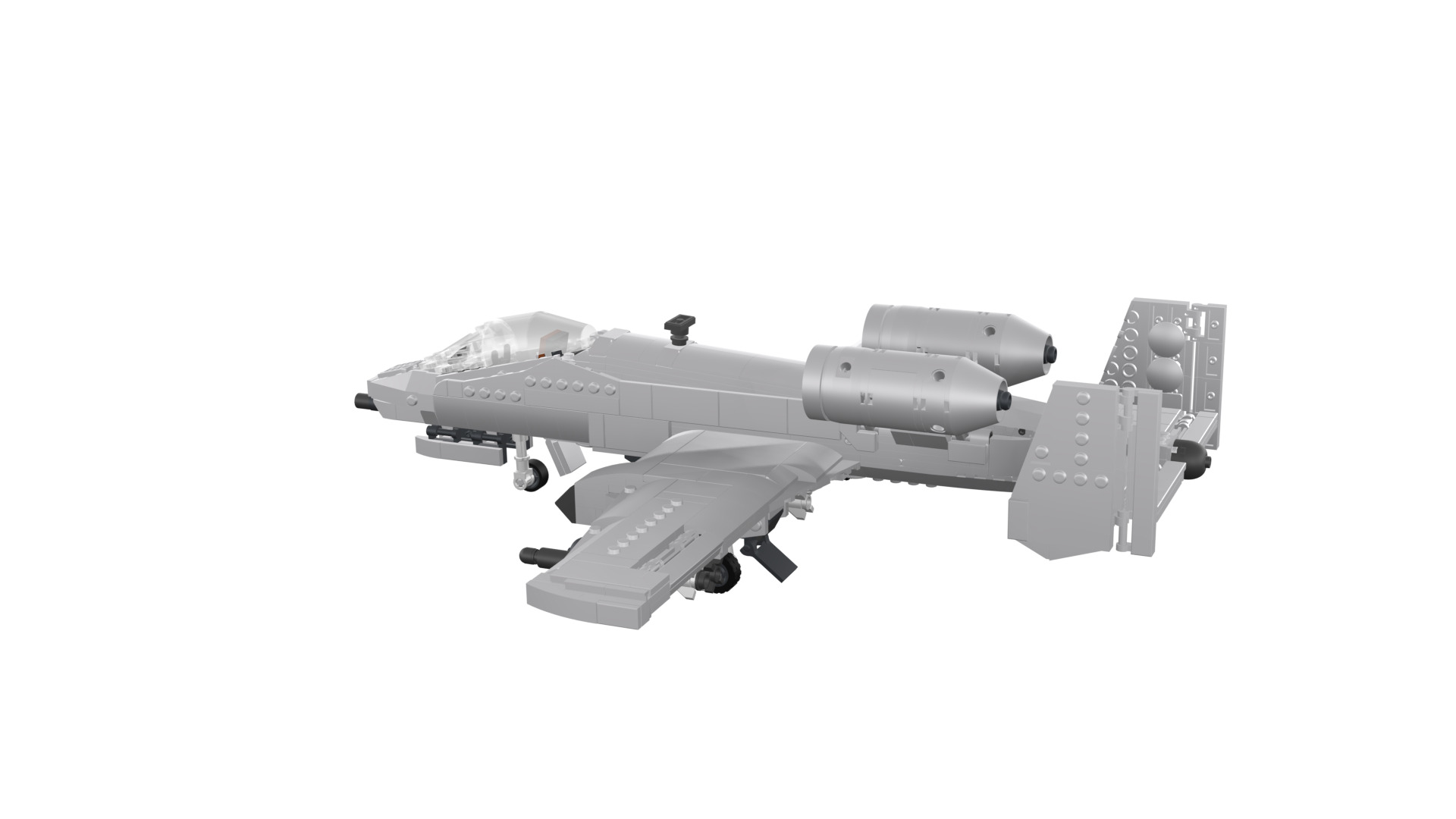 MocBricks3D - A-10 Thunderbolt II Warthog 3D print model_36