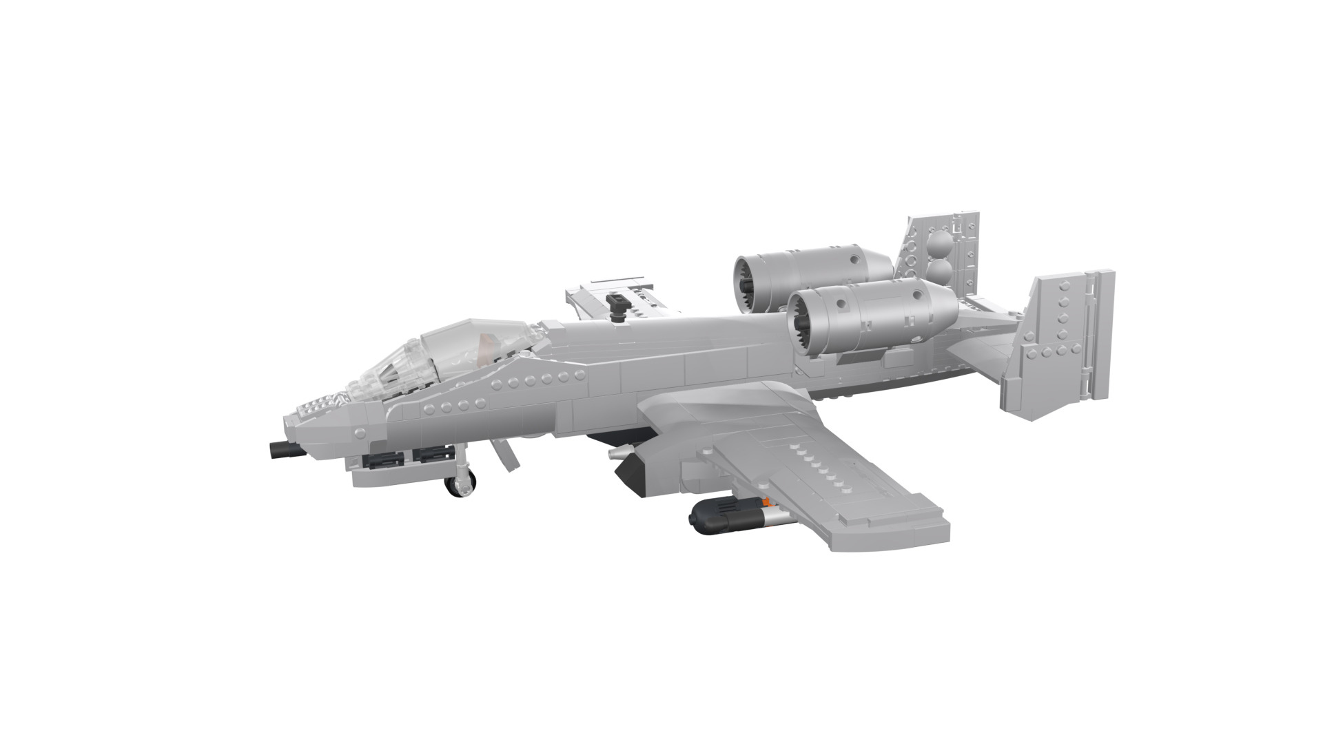 MocBricks3D - A-10 Thunderbolt II Warthog 3D print model_41
