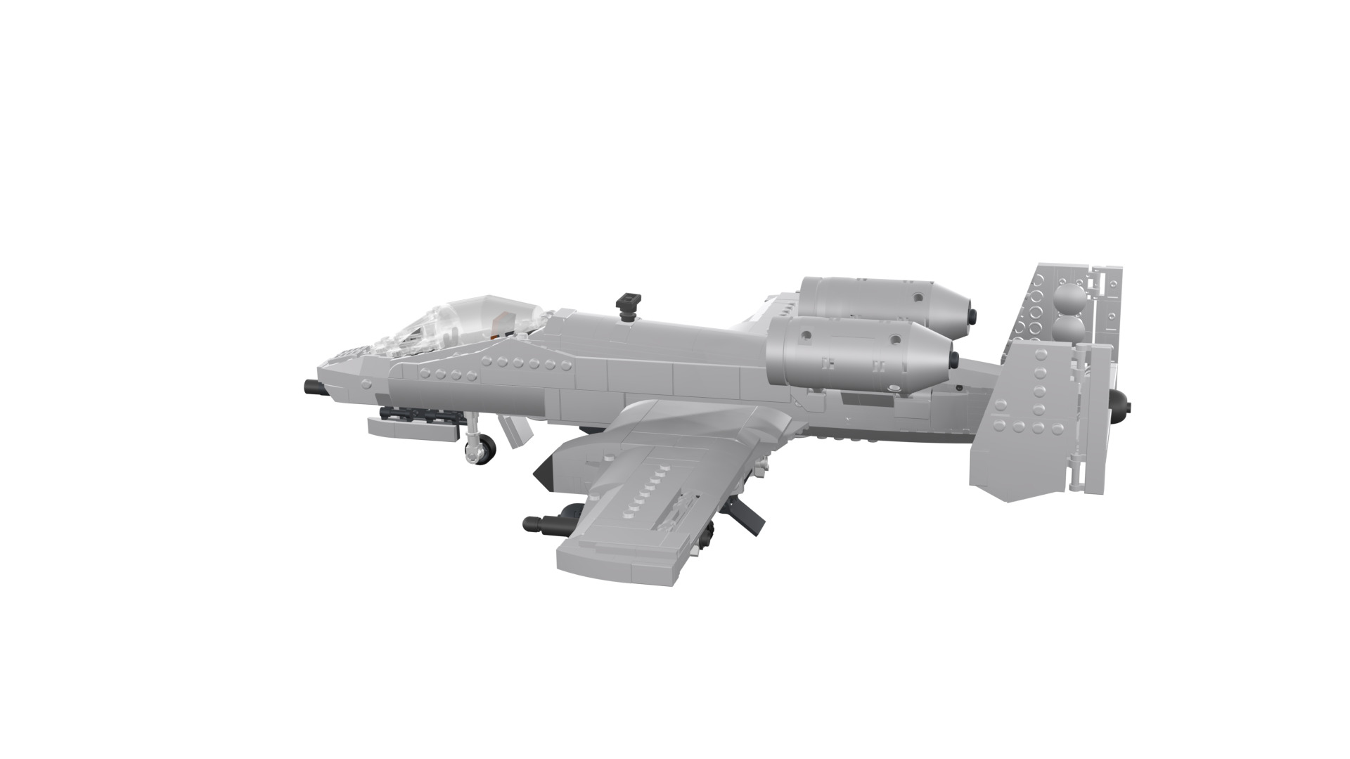 MocBricks3D - A-10 Thunderbolt II Warthog 3D print model_37
