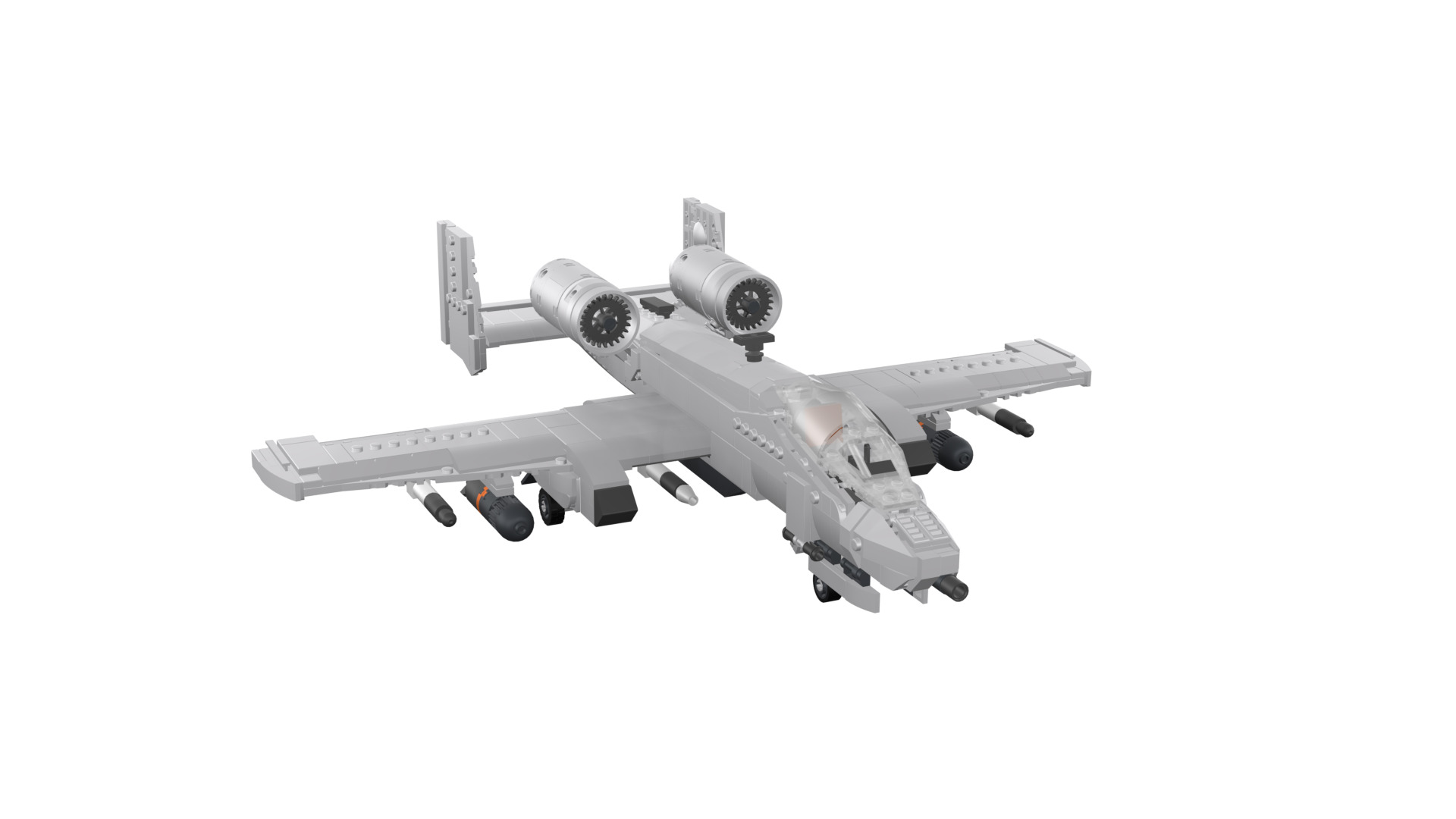 MocBricks3D - A-10 Thunderbolt II Warthog 3D print model_9