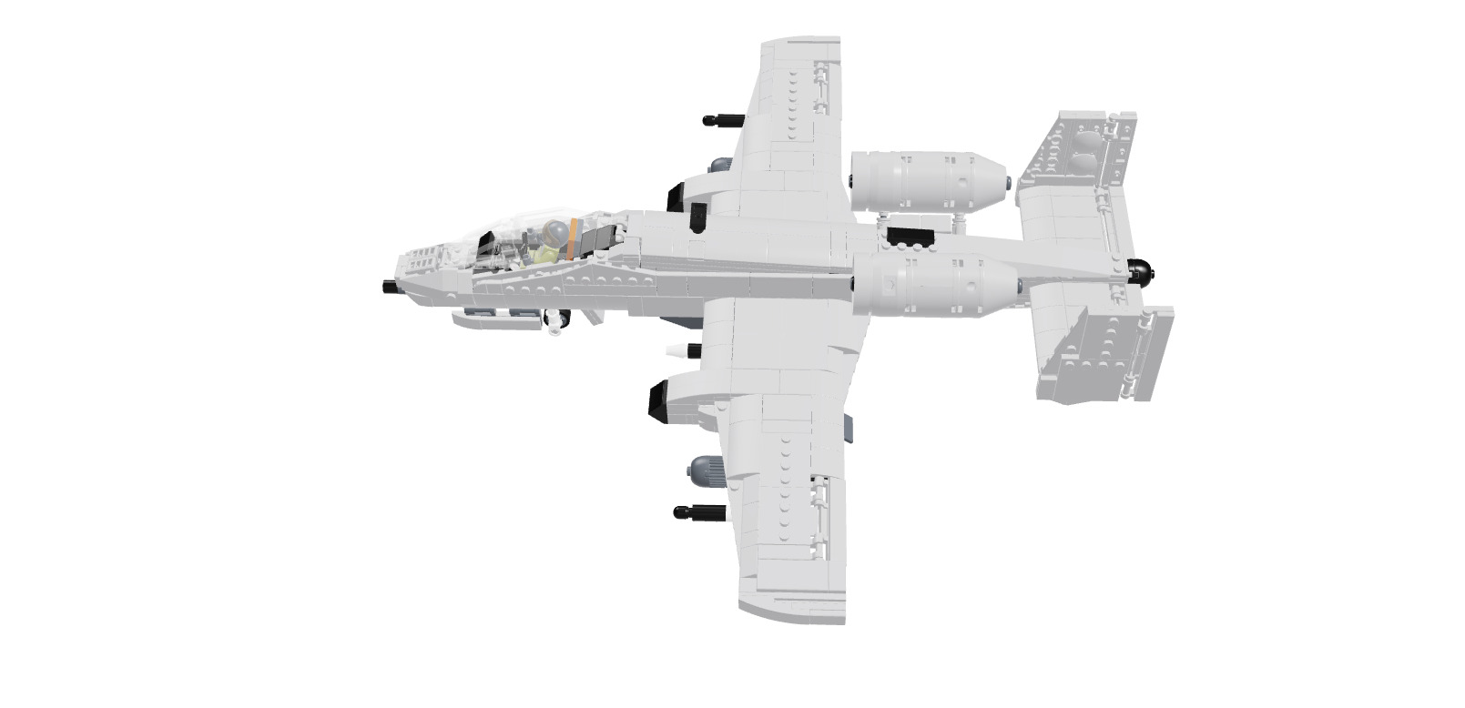 MocBricks3D - A-10 Thunderbolt II Warthog 3D print model_1