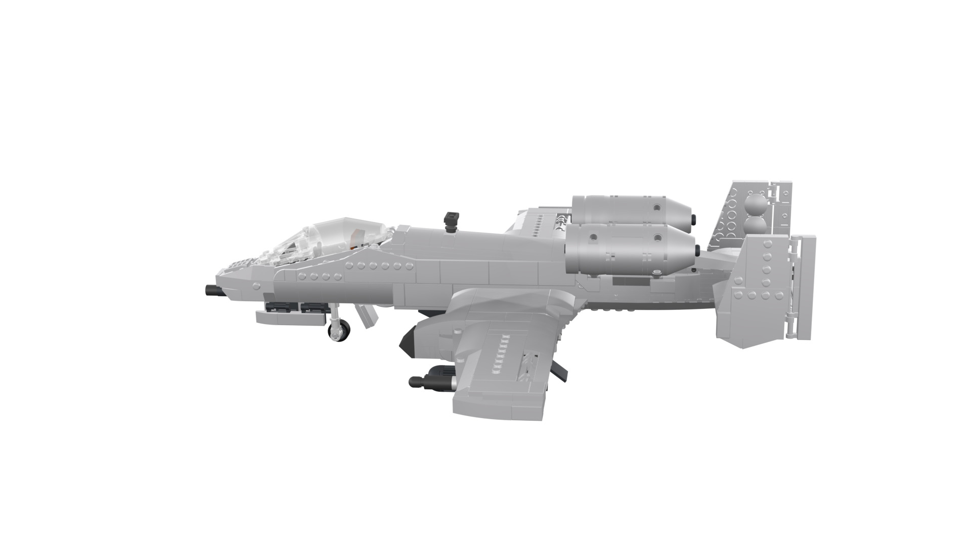 MocBricks3D - A-10 Thunderbolt II Warthog 3D print model_38